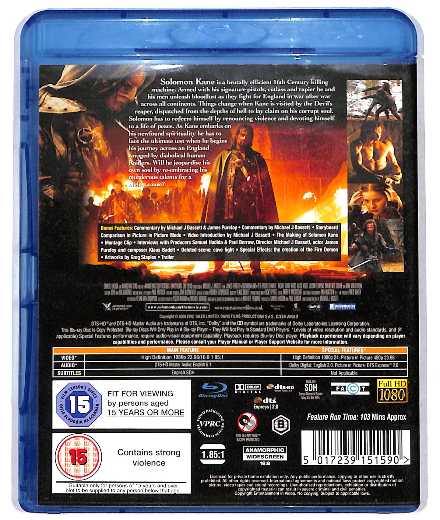 EBOND solomon kane - no italiano BLURAY D723249