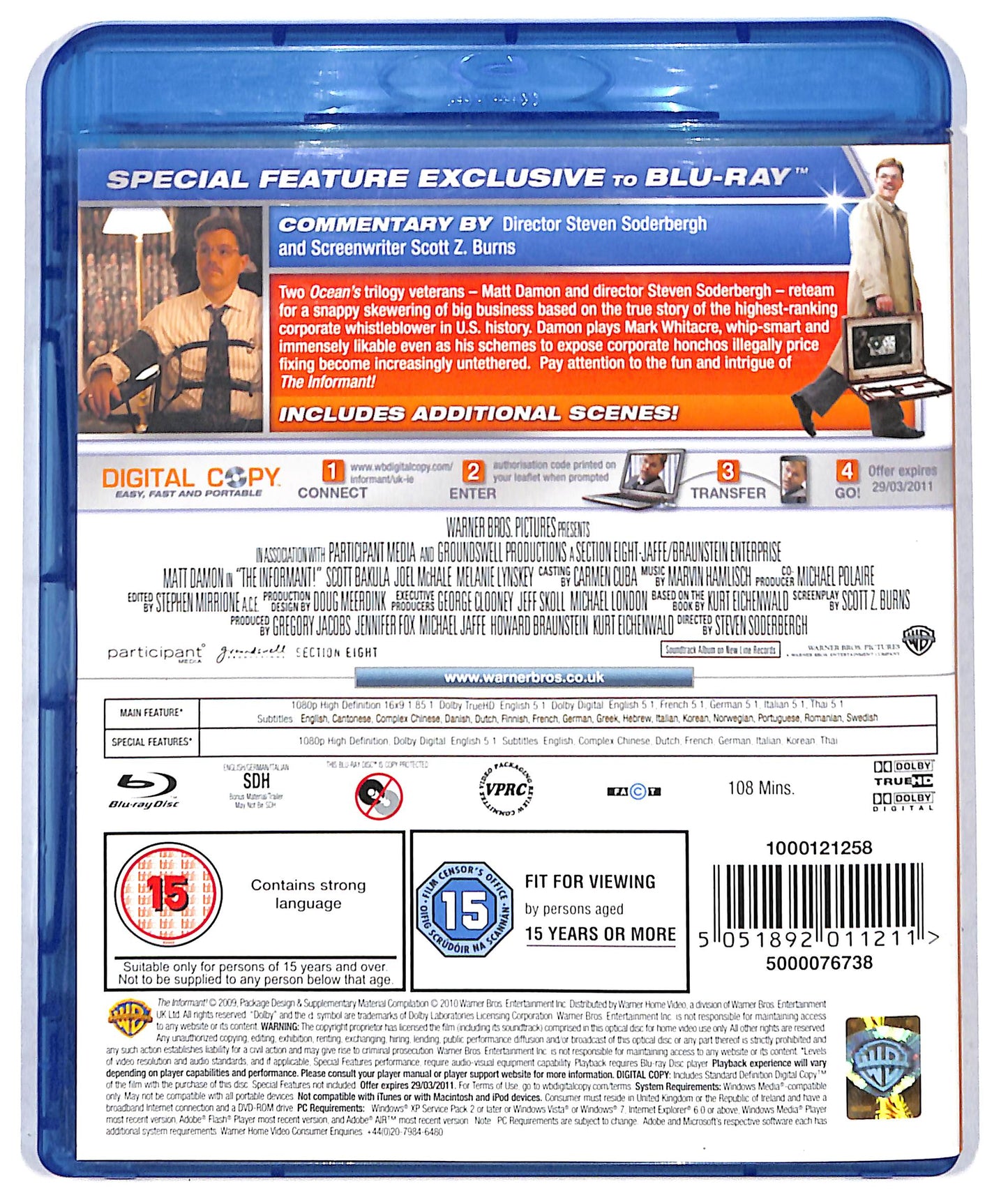 EBOND The informant! - digital copy +  BLURAY D723258