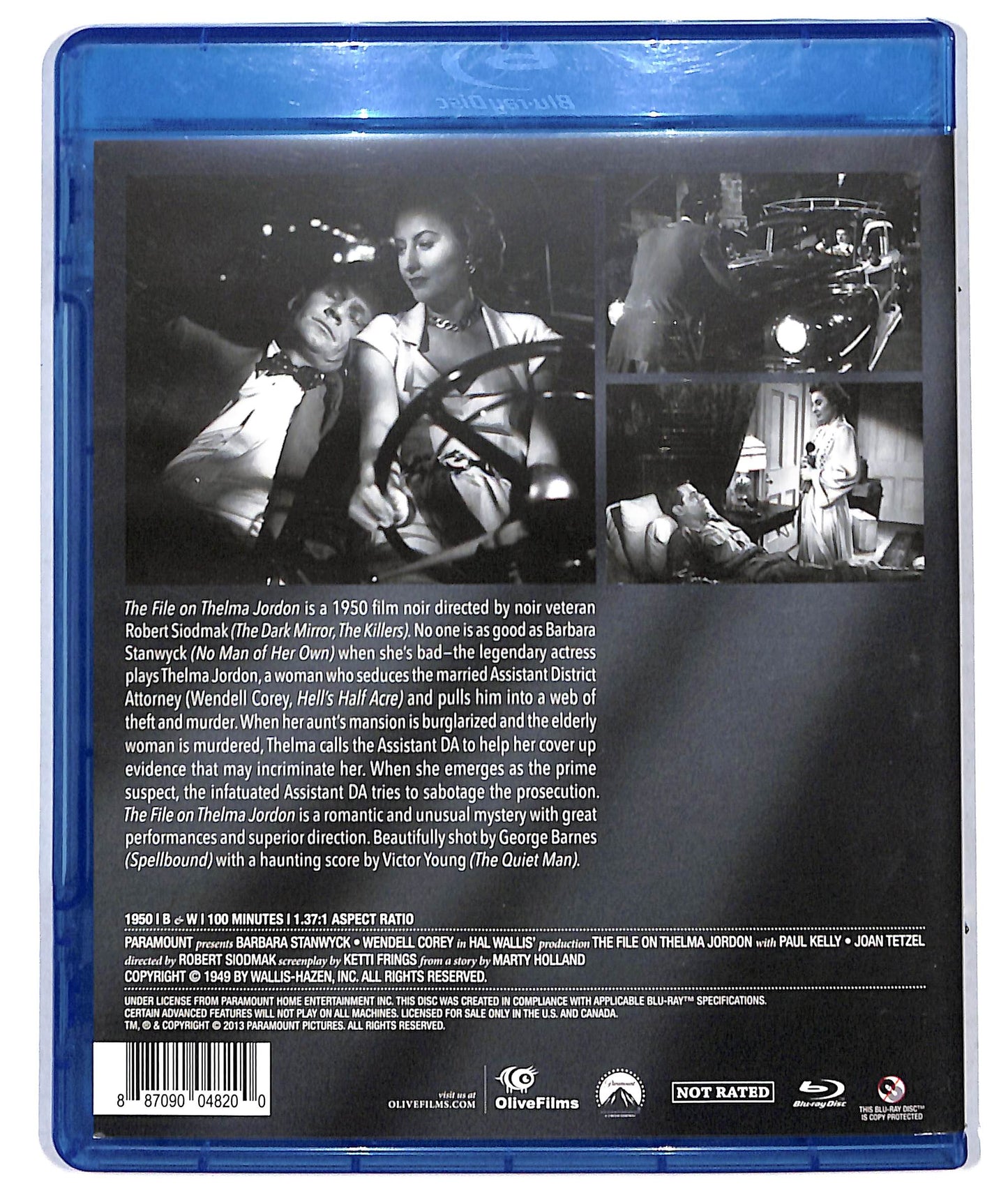 EBOND The File on Thelma Jordon - edizione UK BLURAY BLURAY D723609