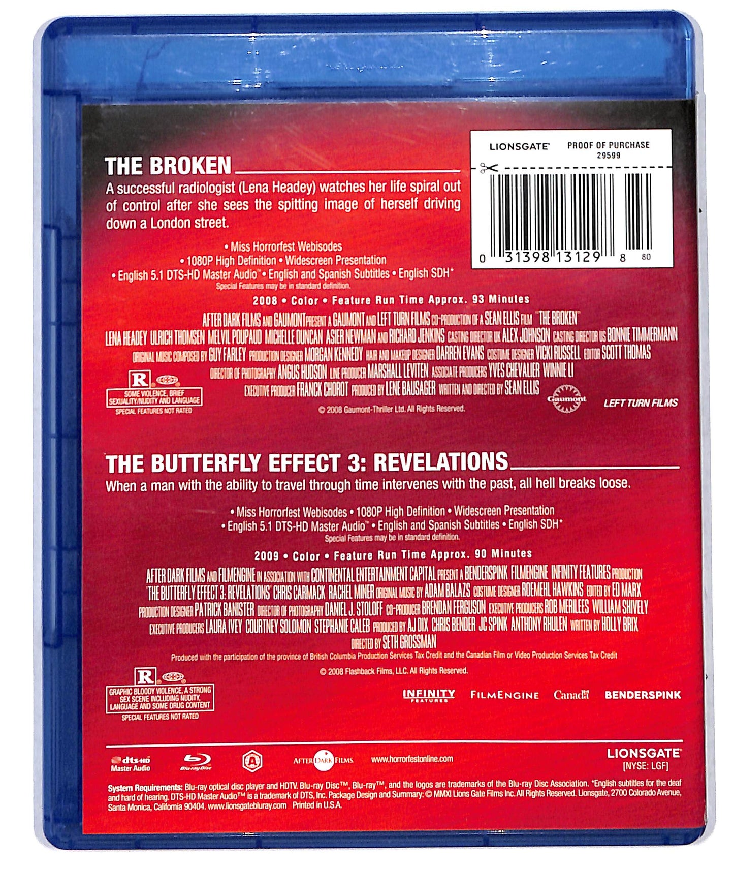 EBOND Broken & Butterfly Effect 3 - Edizione Stati Uniti BLURAY BLURAY D723614