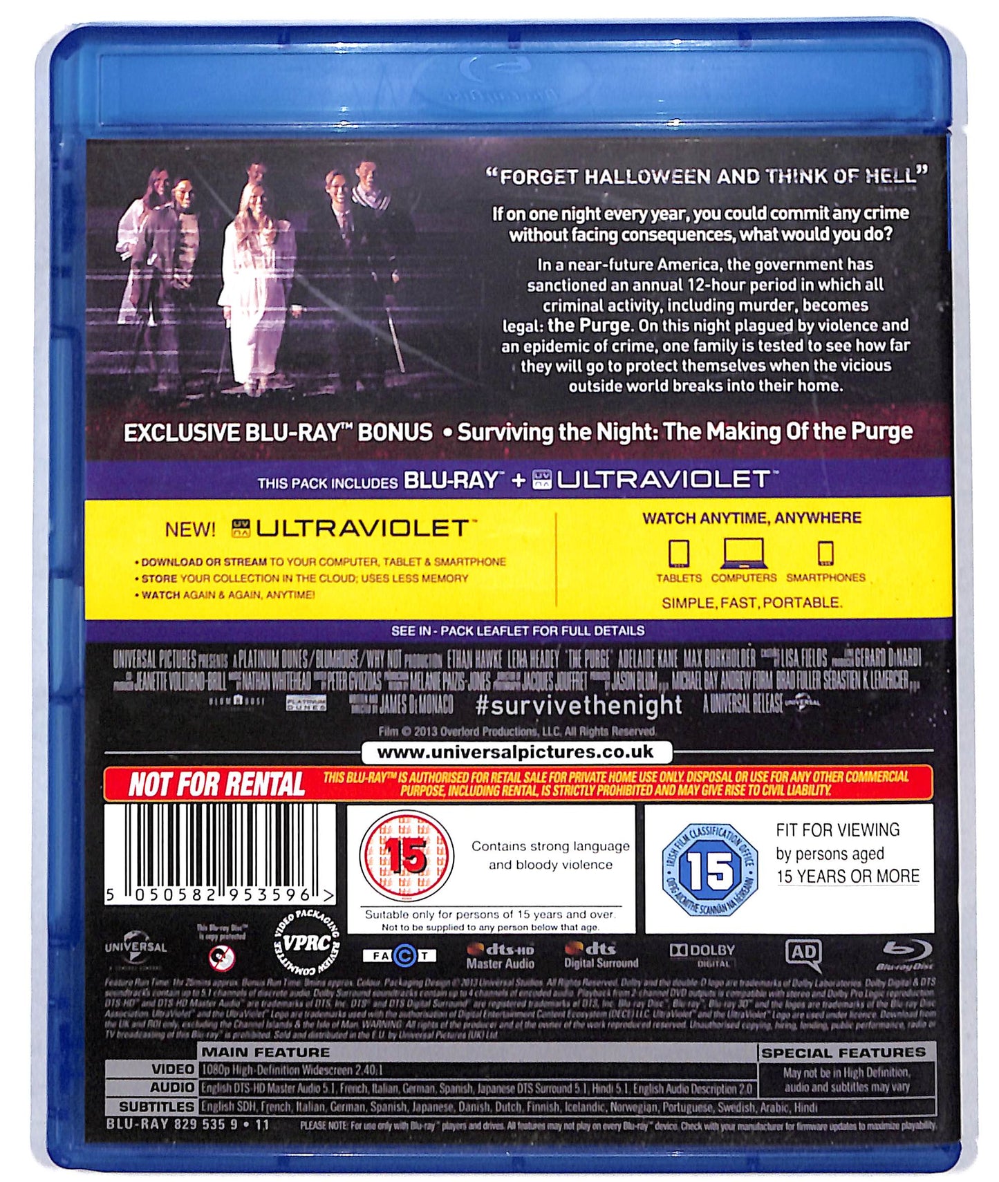 EBOND The Purge - NO ITA - ULTRAVIOLET + BLURAY BLURAY D723633