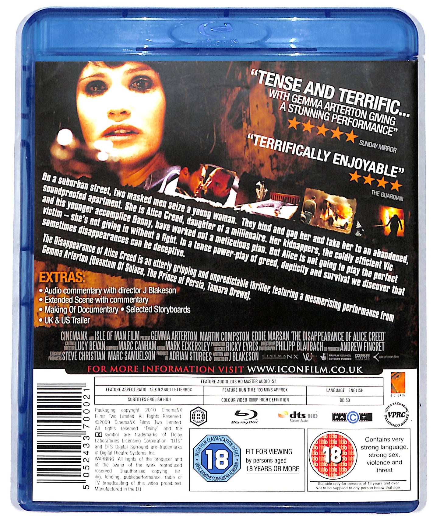 EBOND Disappearance Of Alice Creed - NO ITA BLURAY BLURAY D723635