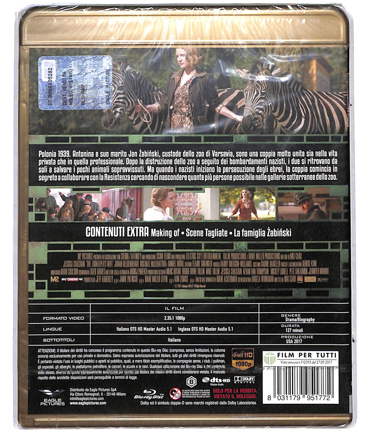 EBOND La signora dello zoo di Varsavia BLURAY BLURAY D723862