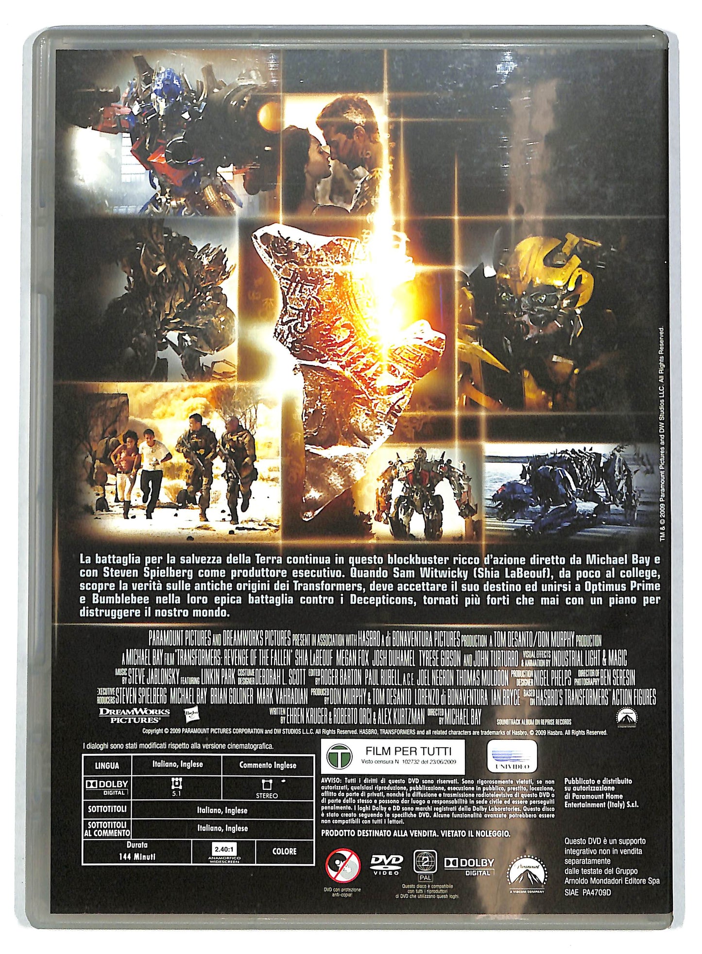 EBOND Transformers - La vendetta del caduto  EDITORIALE DVD D724005