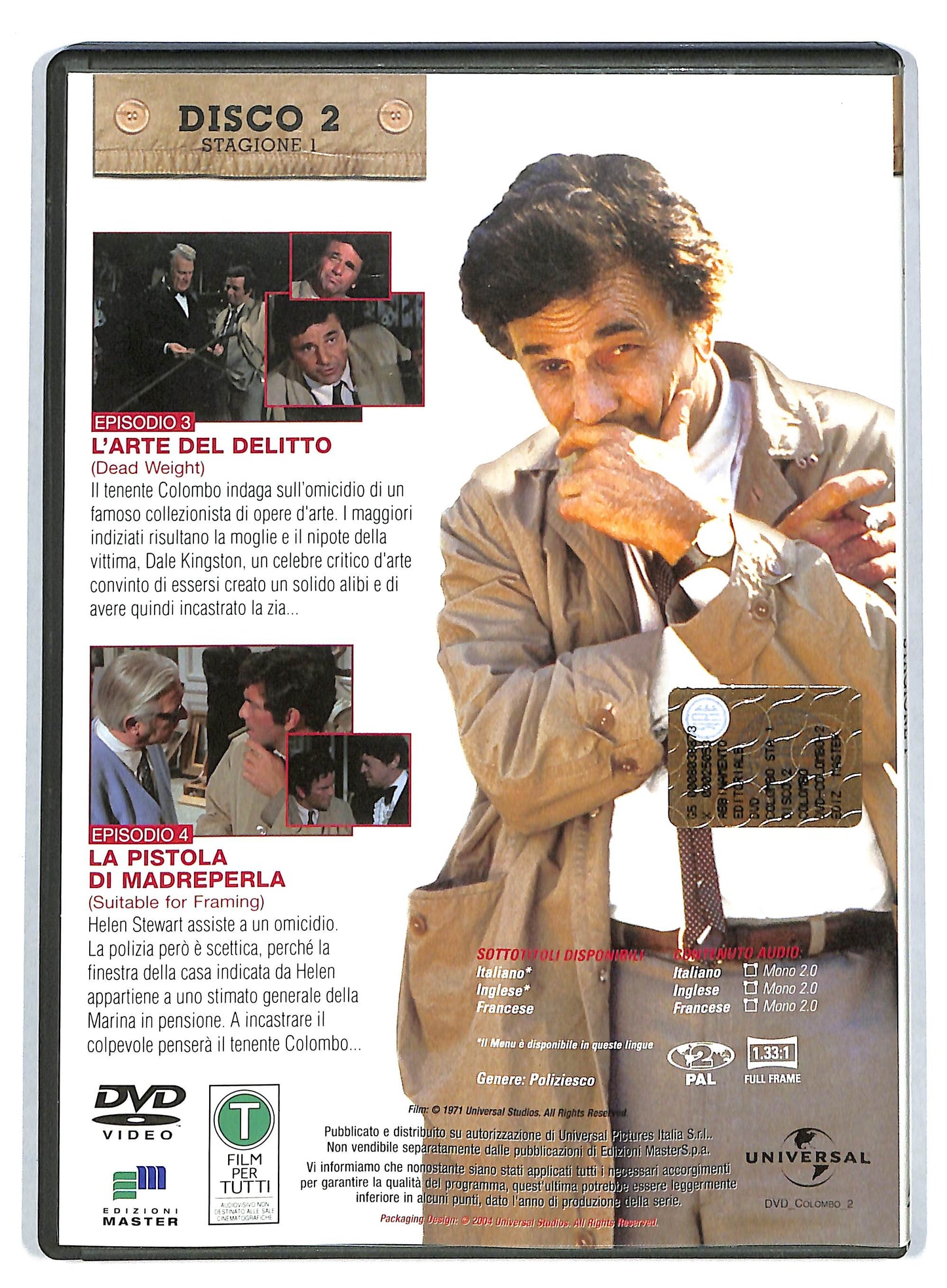 EBOND Colombo disco 2 stagione 1 episodi 3 e 4 EDITORIALE DVD D724133