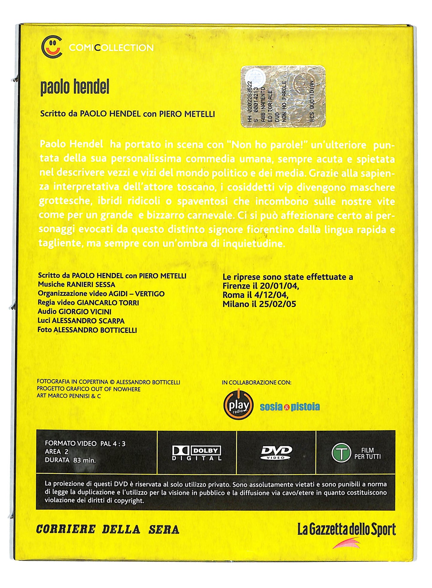 EBOND Comicollection Paolo Hnedel vol.13  EDITORIALE  DVD D724144