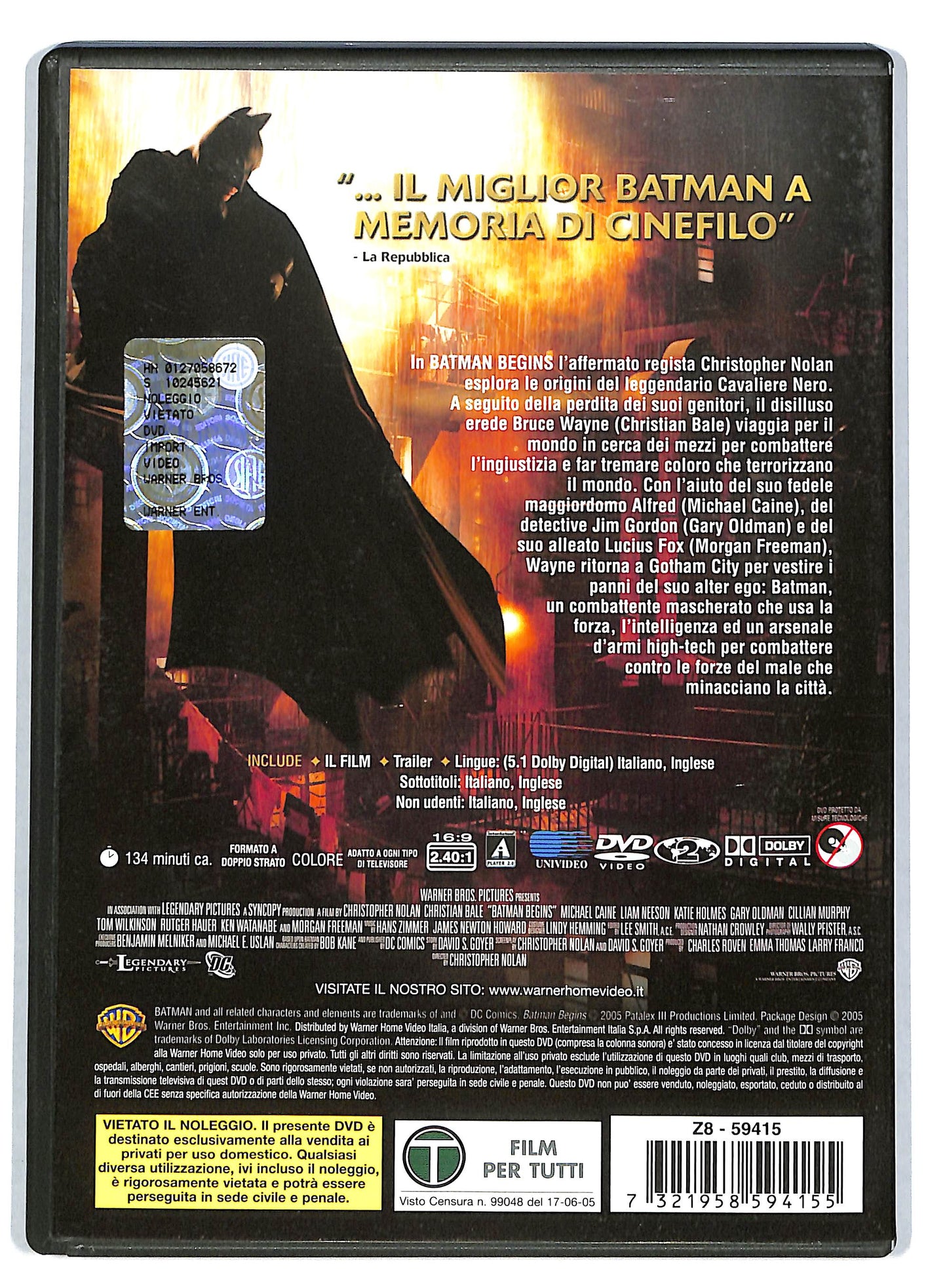 EBOND Batman Begins  DVD D724157