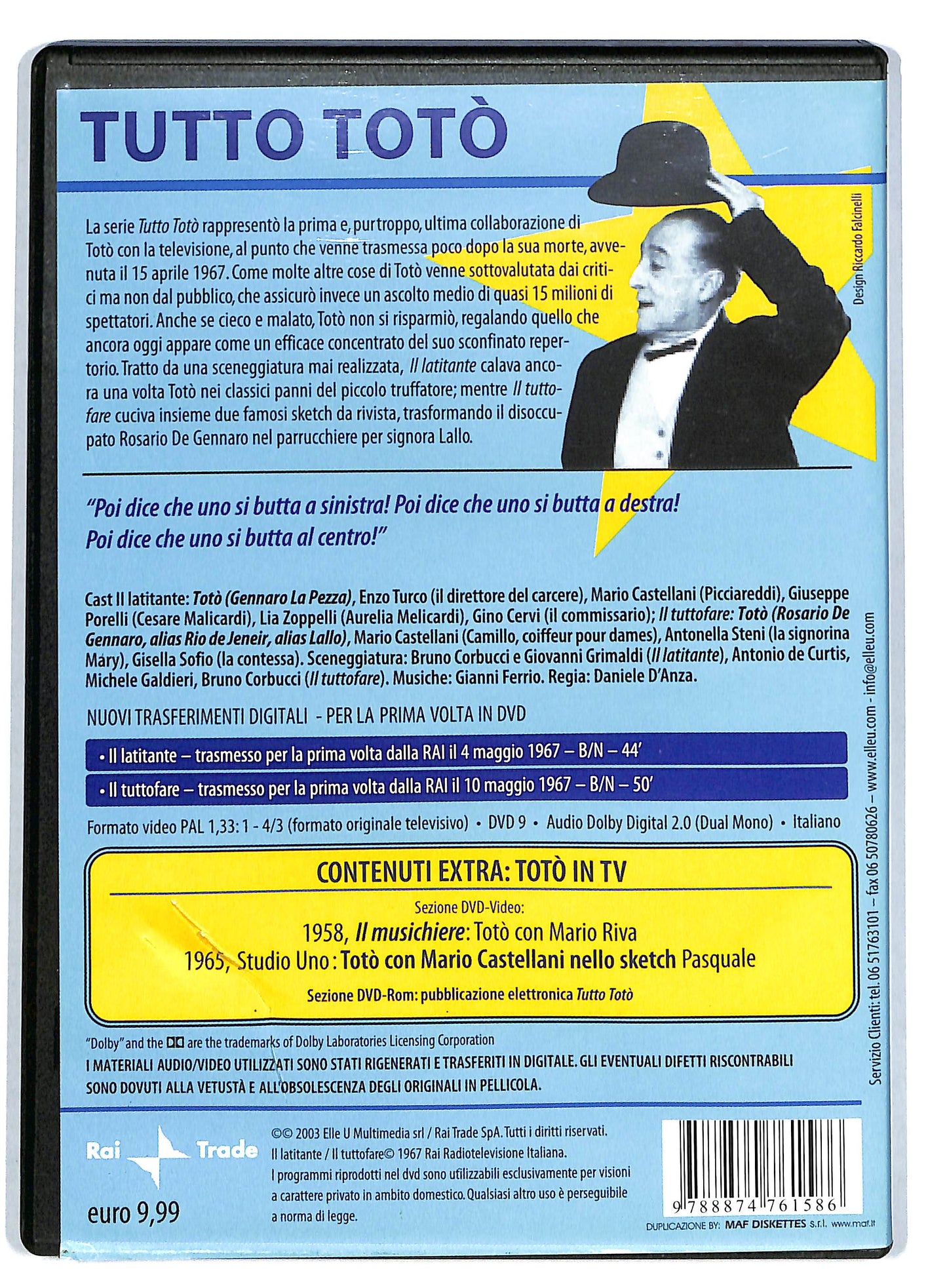 EBOND Tutto Toto - Il latitante - Il tuttofare EDITORIALE DVD D724416