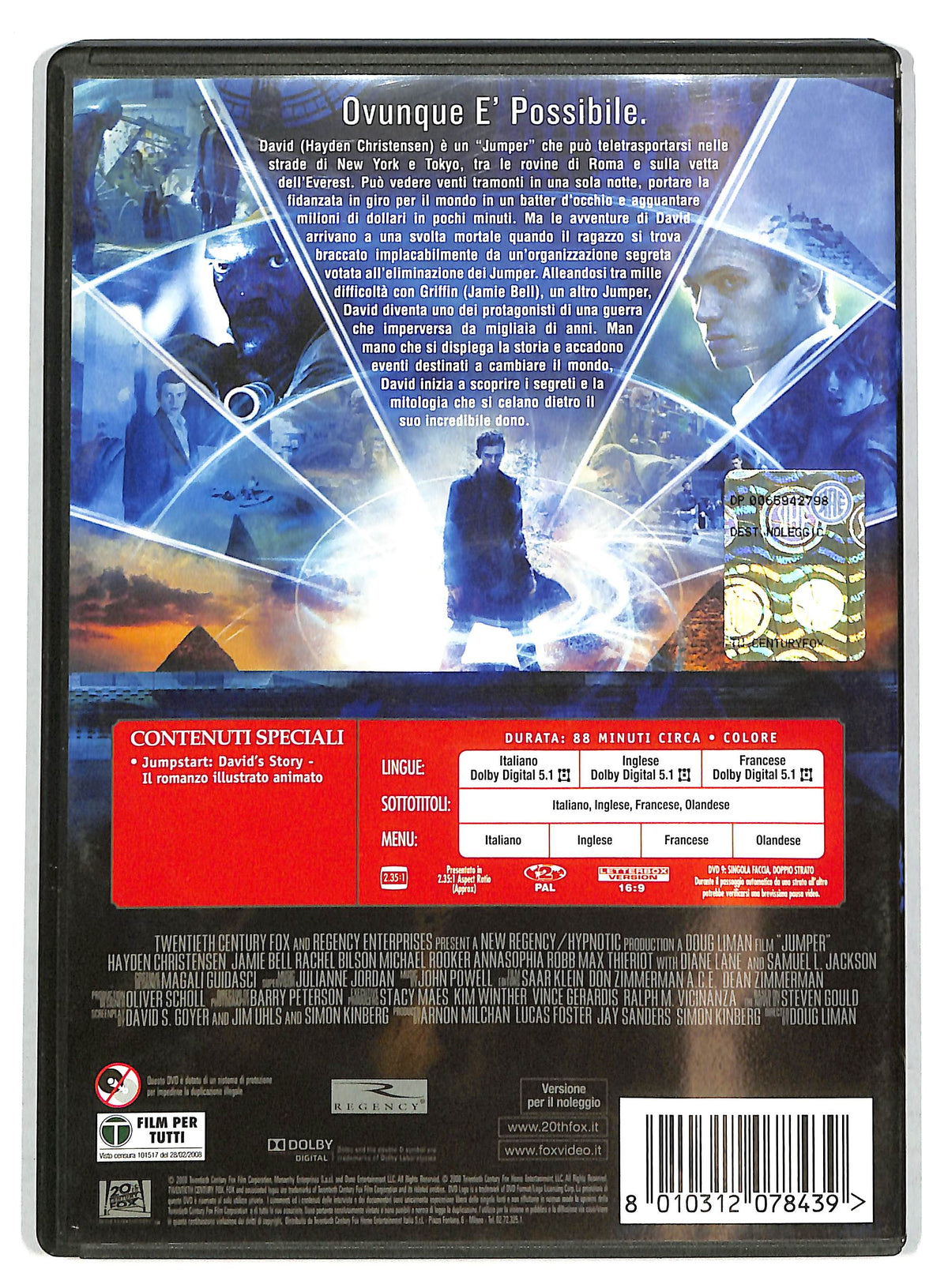 EBOND Jumper - Senza Confini DVD Ex Noleggio NOLEGGIO D724538