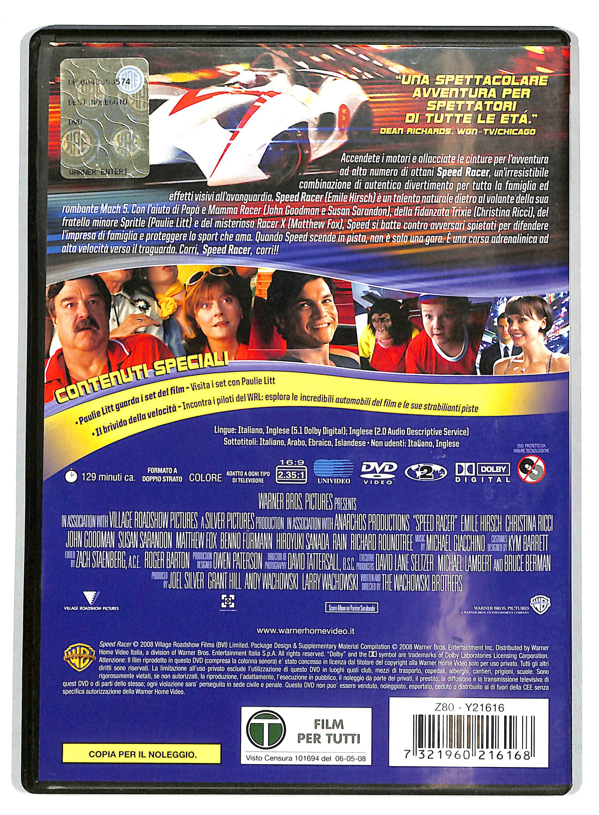 EBOND Speed Racer  DVD Ex Noleggio NOLEGGIO D724615