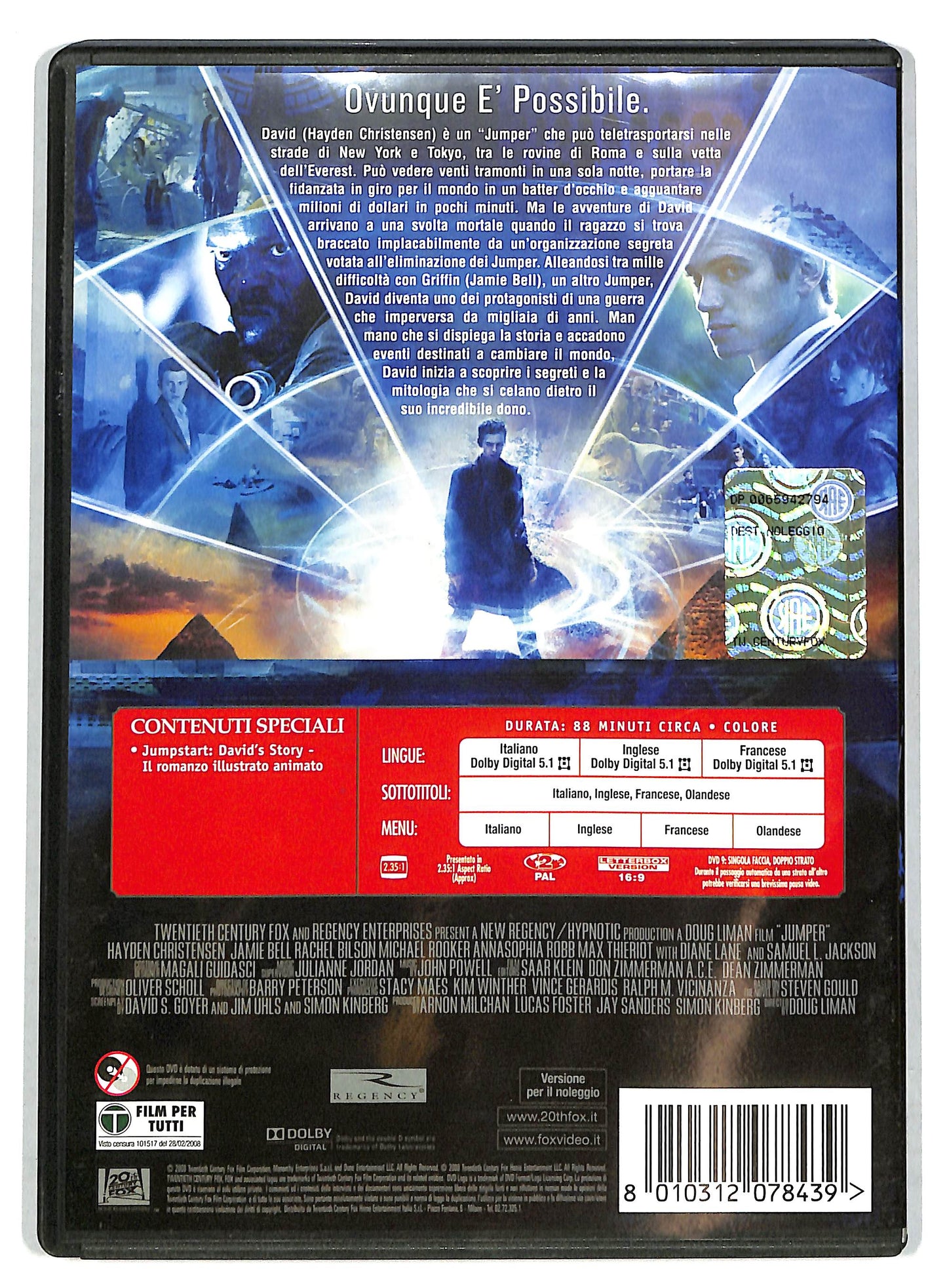 EBOND Jumper - Senza Confini DVD Ex Noleggio NOLEGGIO D724652