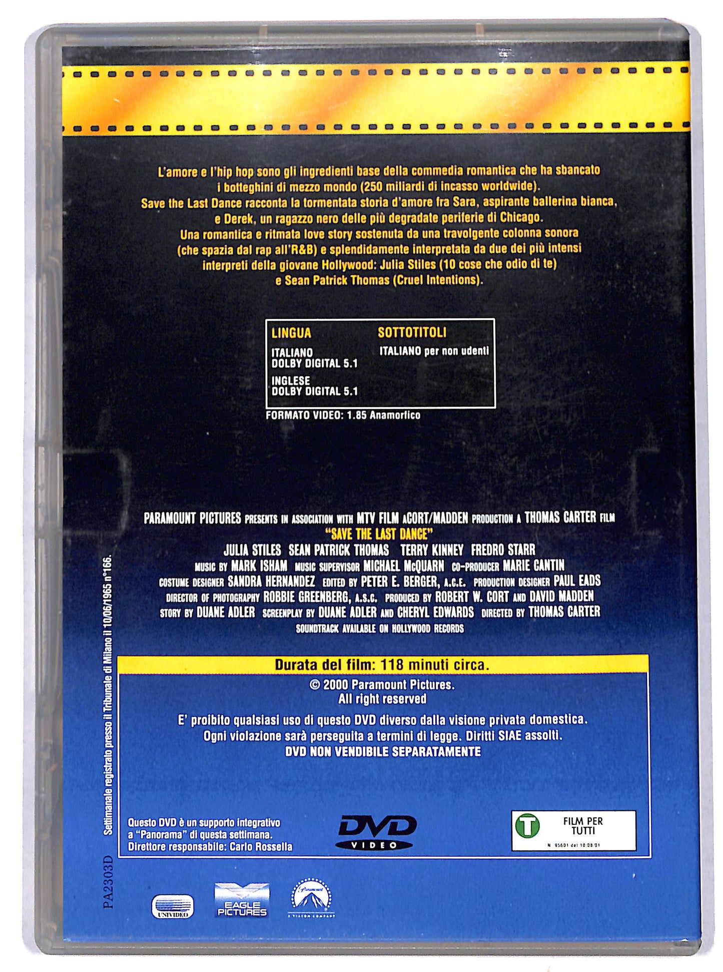 EBOND Save the Last Dance EDITORIALE DVD D724752