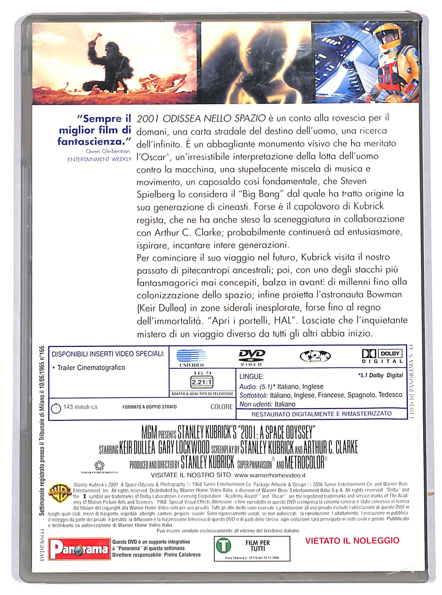 EBOND 2001: Odissea nello spazio Volume 1 EDITORIALE DVD D724916