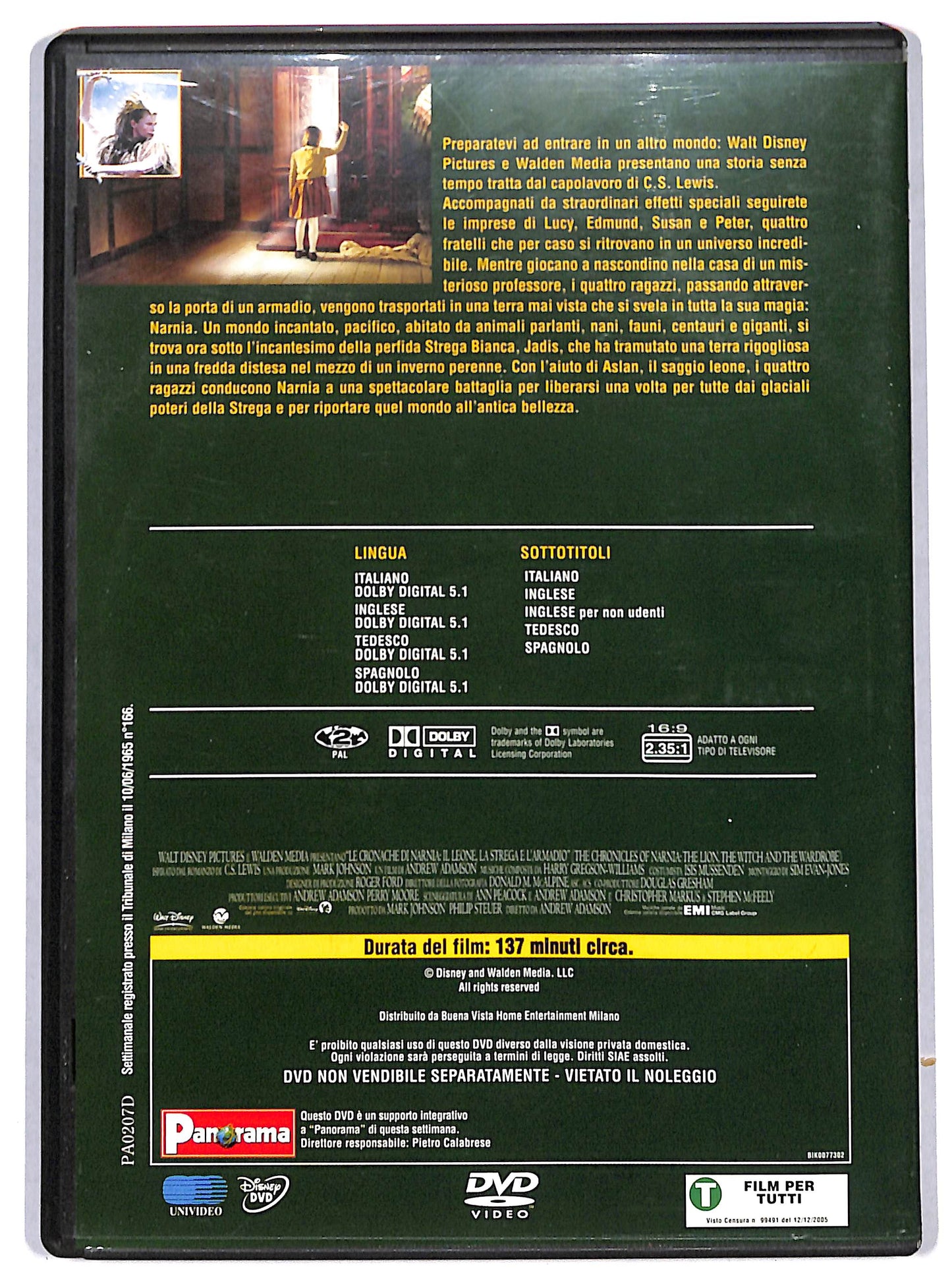 EBOND Le cronache di Narnia - Il leone, la strega e  EDITORIALE DVD D724918