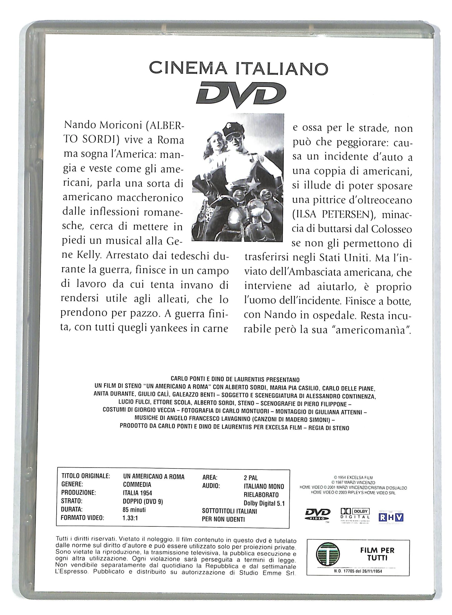 EBOND Un americano a Roma  EDITORIALE DVD D725508