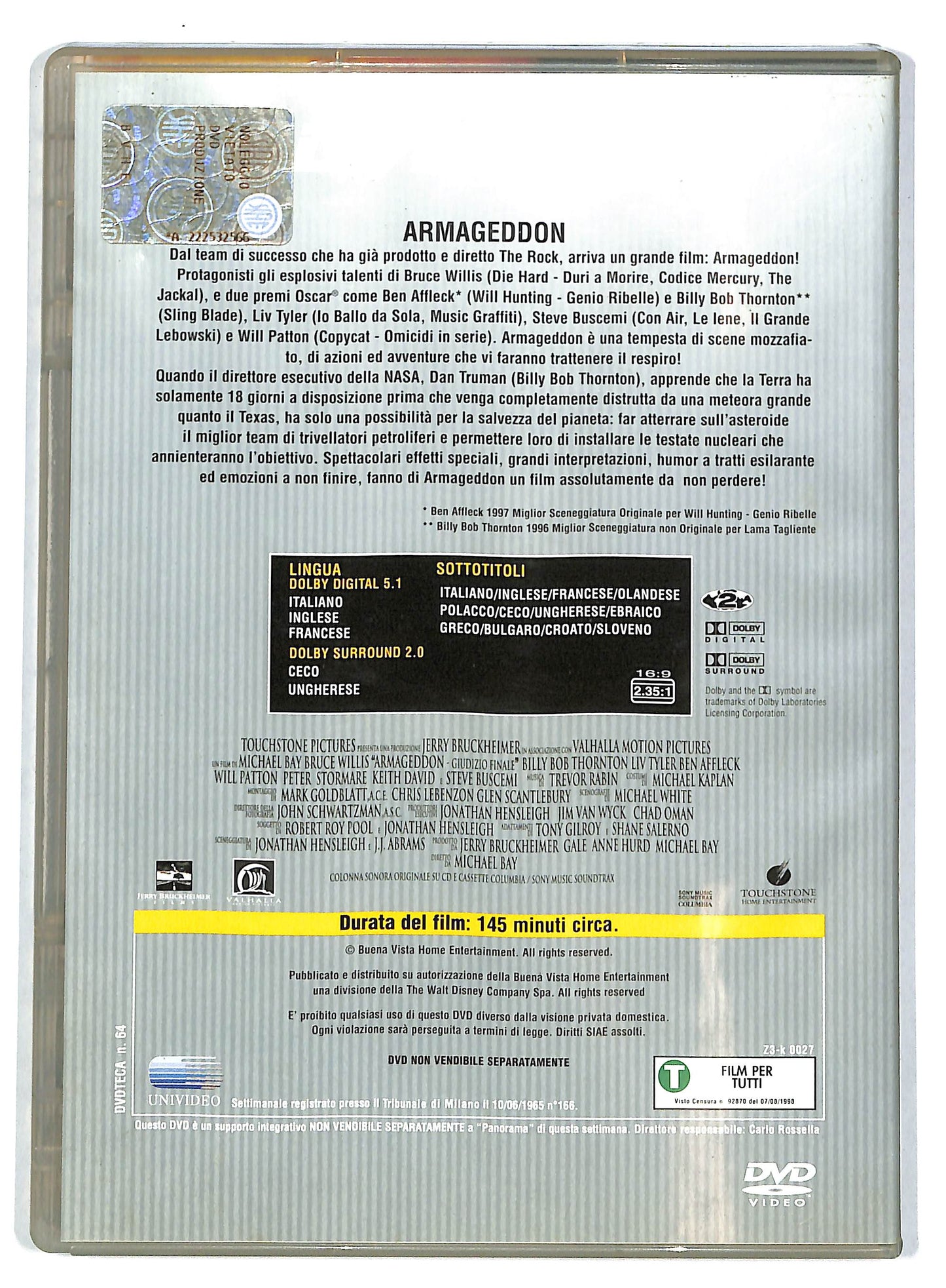 EBOND Armageddon - Giudizio finale EDITORIALE DVD D725622