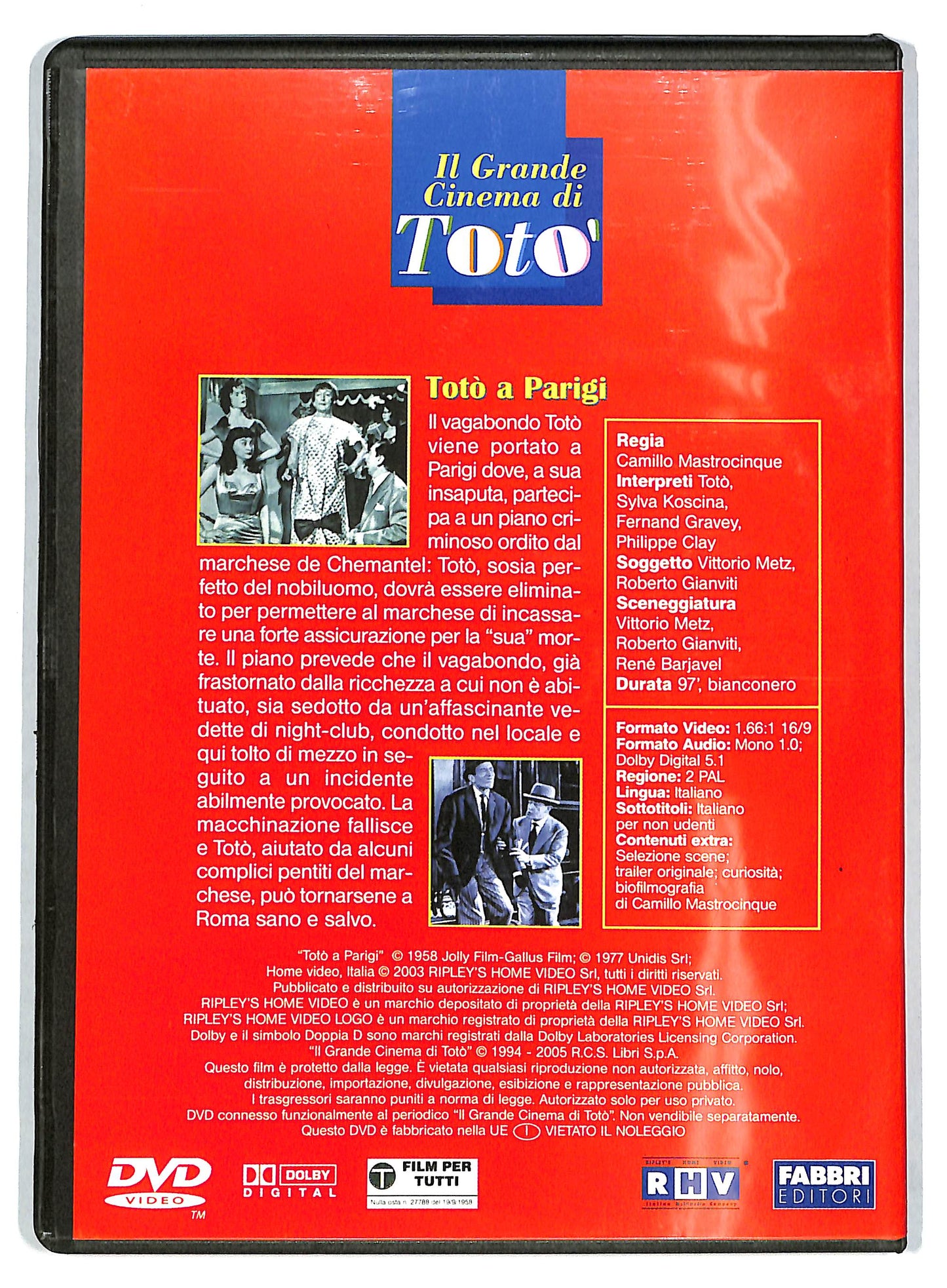 EBOND il grande cinema di toto' - Toto a Parigi  EDITORIALE DVD D725822