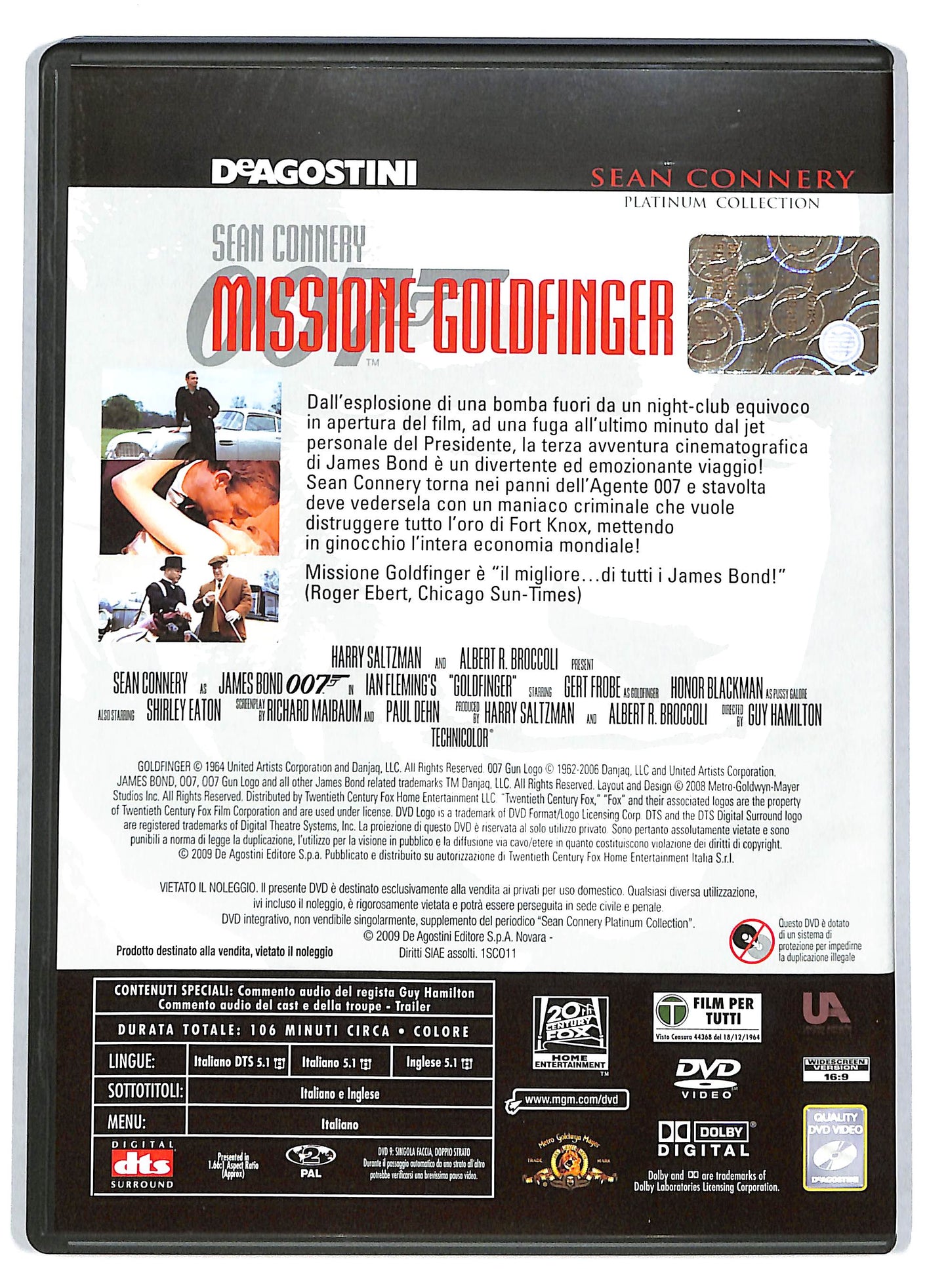 EBOND Missione Goldfinger EDITORIALE DVD D725927