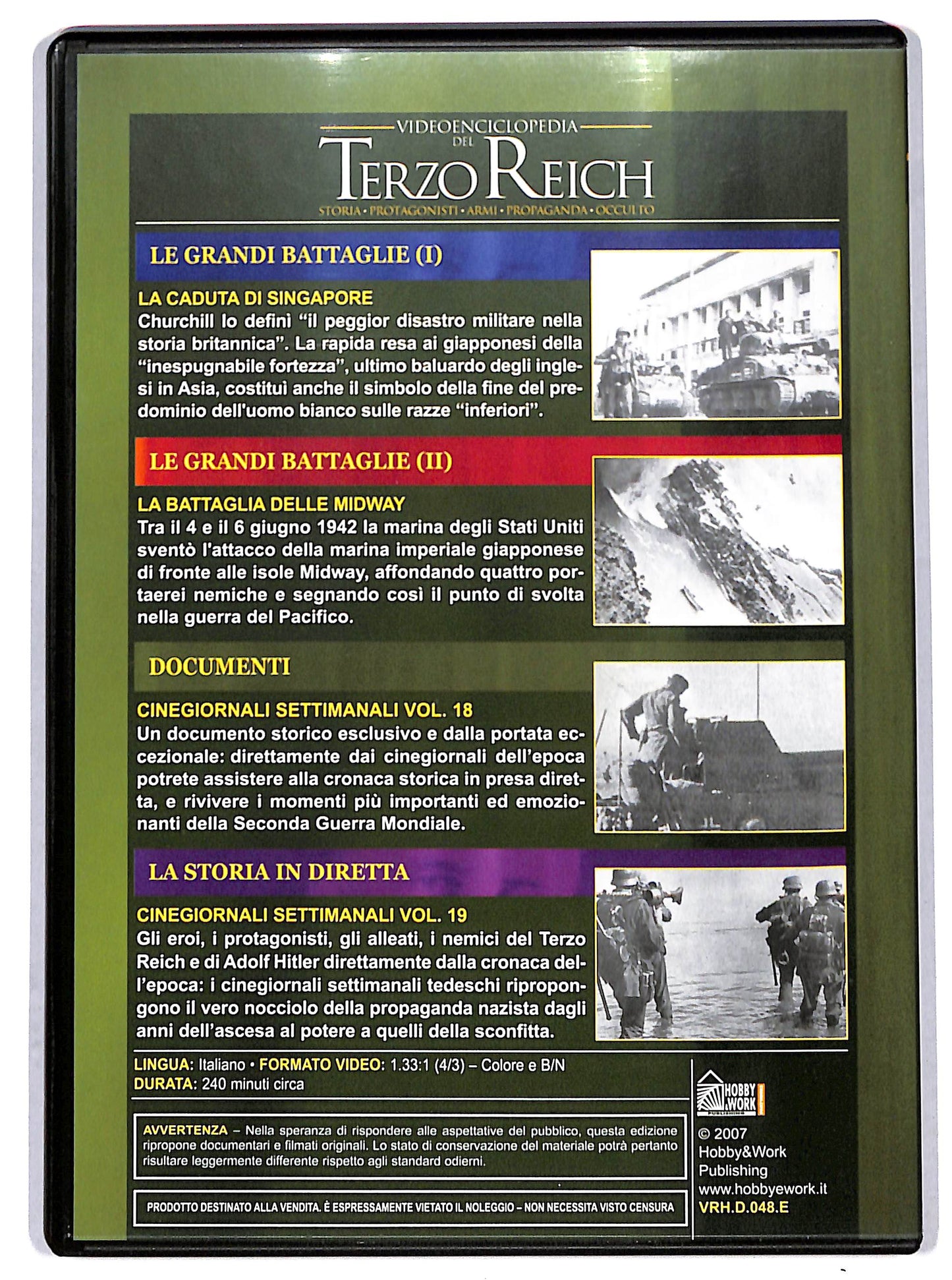 EBOND Videoenciclopedia Terzo Reich Vol.48 Singapore,Midway, Cinegiornali DVD D726251