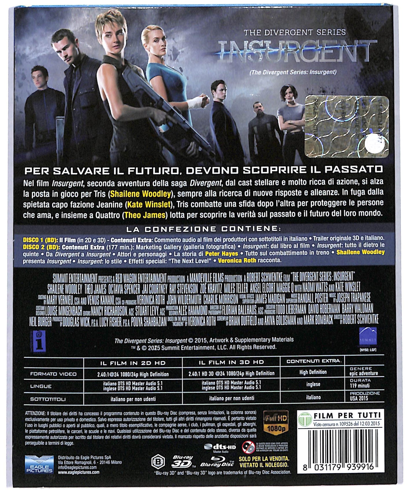 EBOND Insurgent - The Divergent Series BLURAY 3D SPECIAL EDITION BLURAY BLURAY D726428