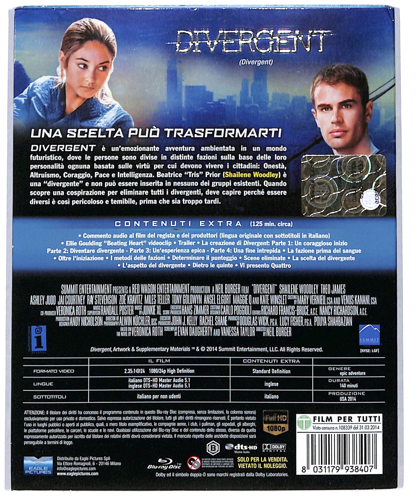EBOND Divergent BLURAY Special Edition BLURAY D726431