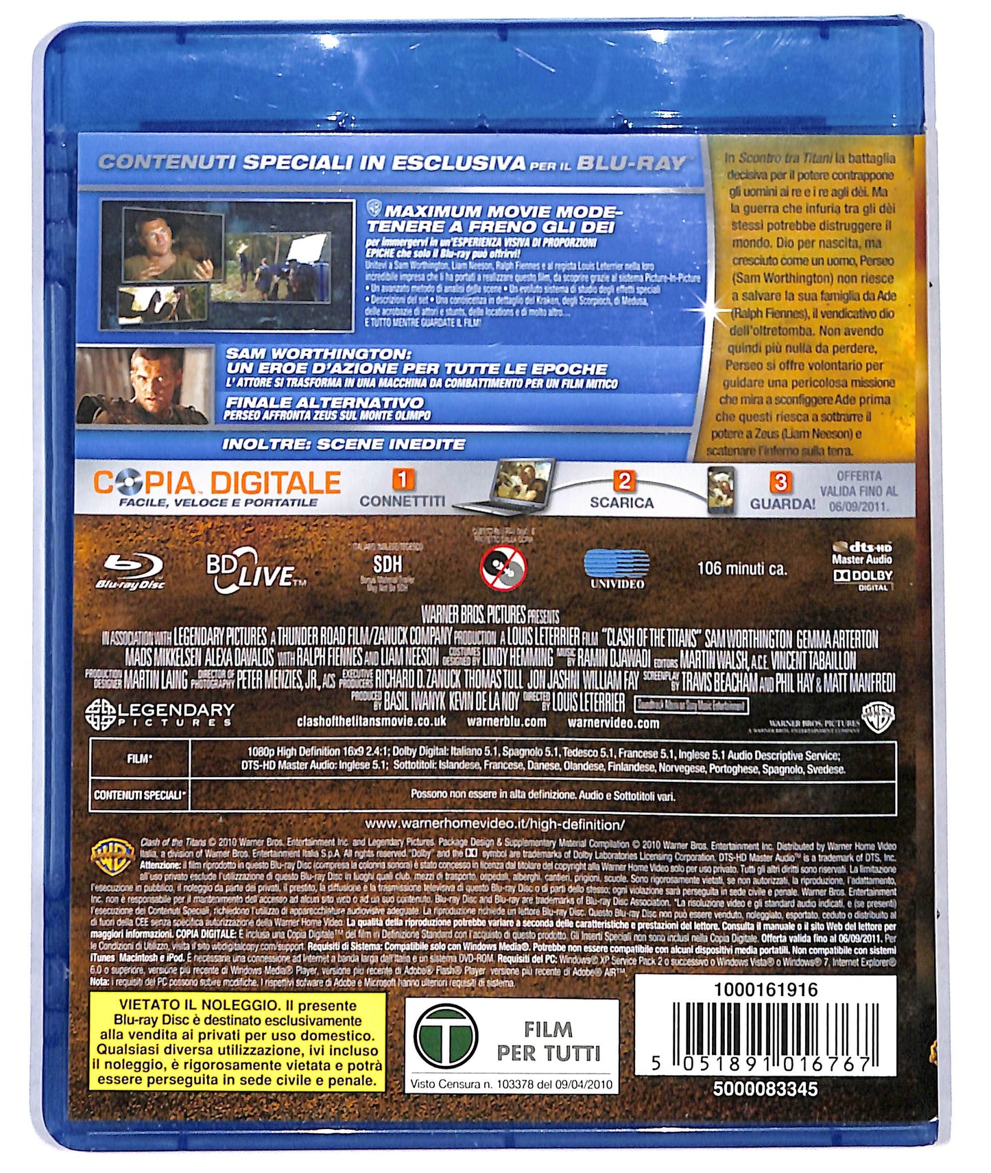 EBOND Scontro Tra Titani  Copia Digitale + BLURAY D726443
