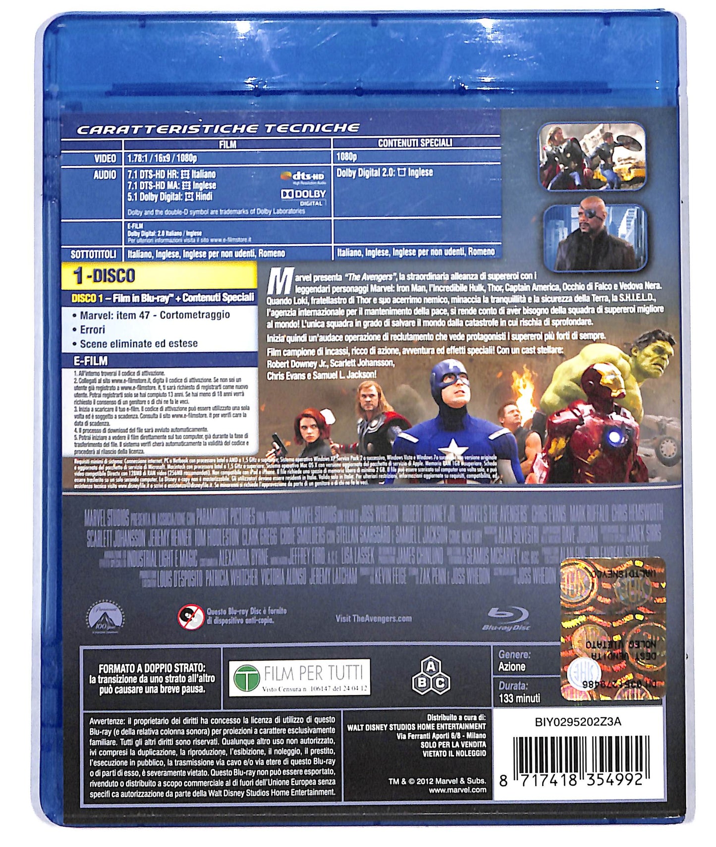 EBOND the avengers (no e-film) BLURAY D726449