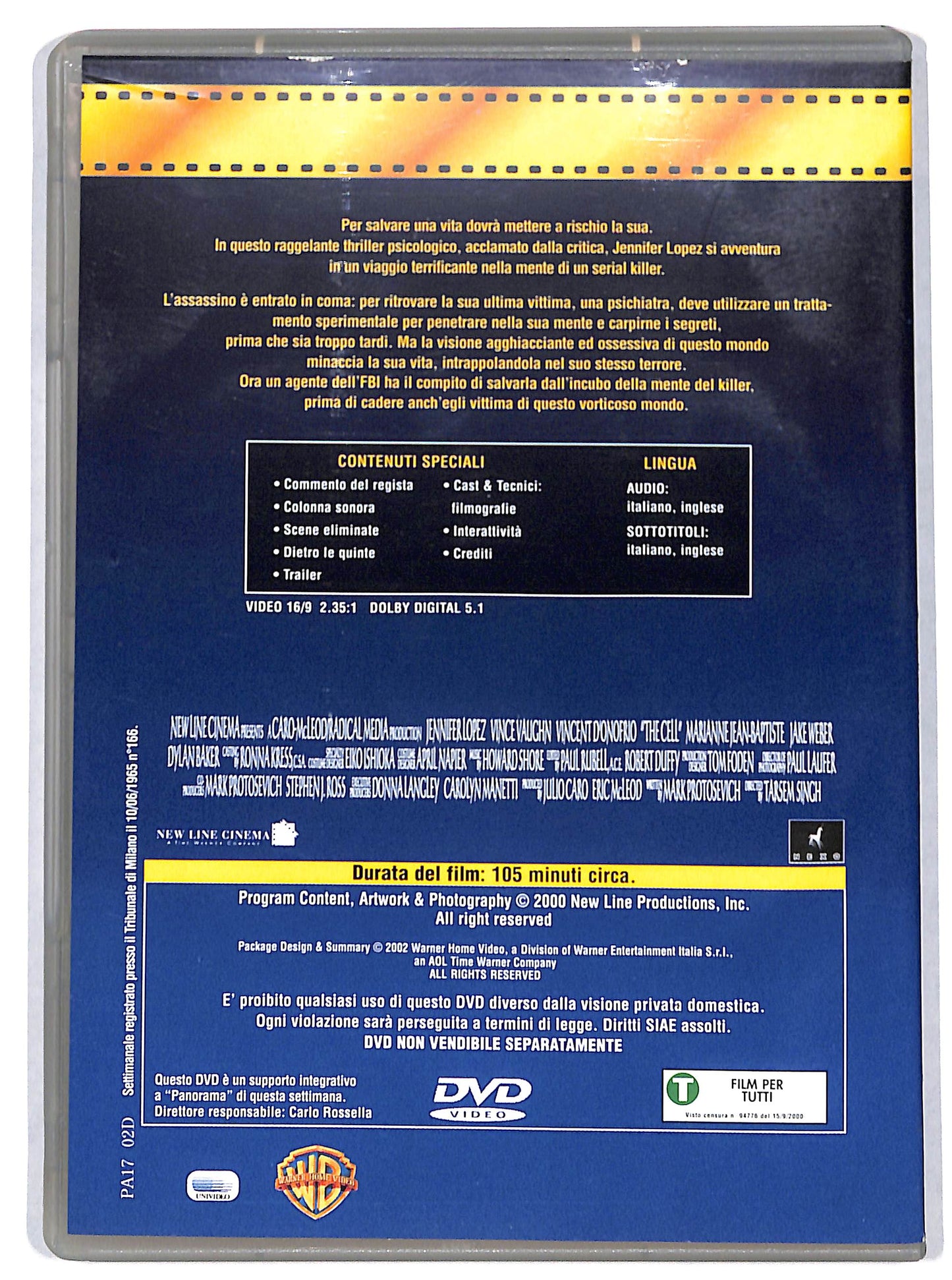 EBOND The Cell   La cellula DVD EDITORIALE D726470
