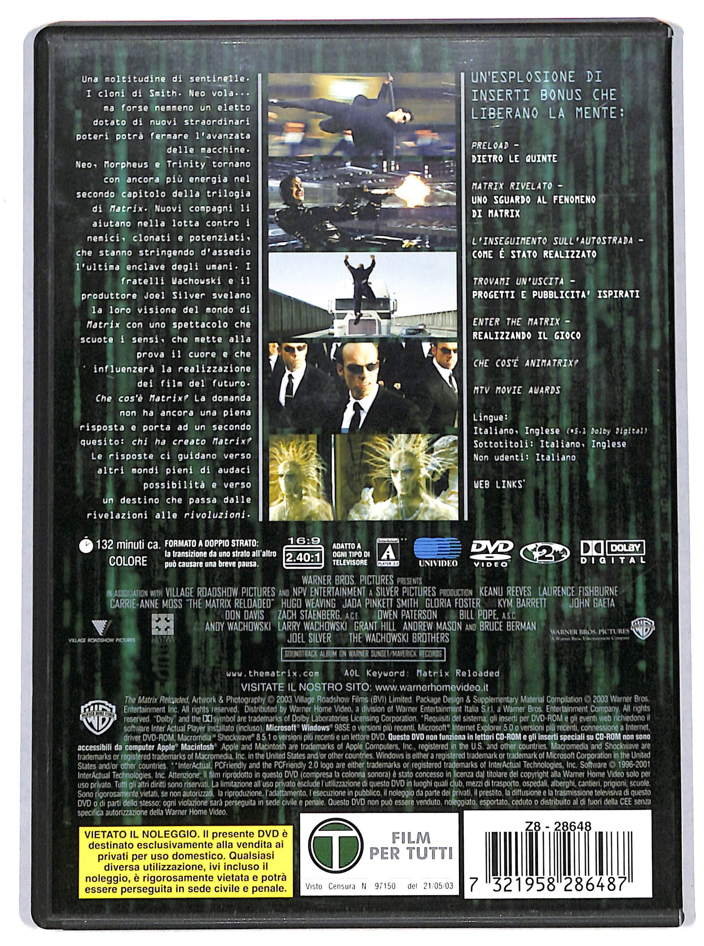 EBOND Matrix reloaded DVD D726540