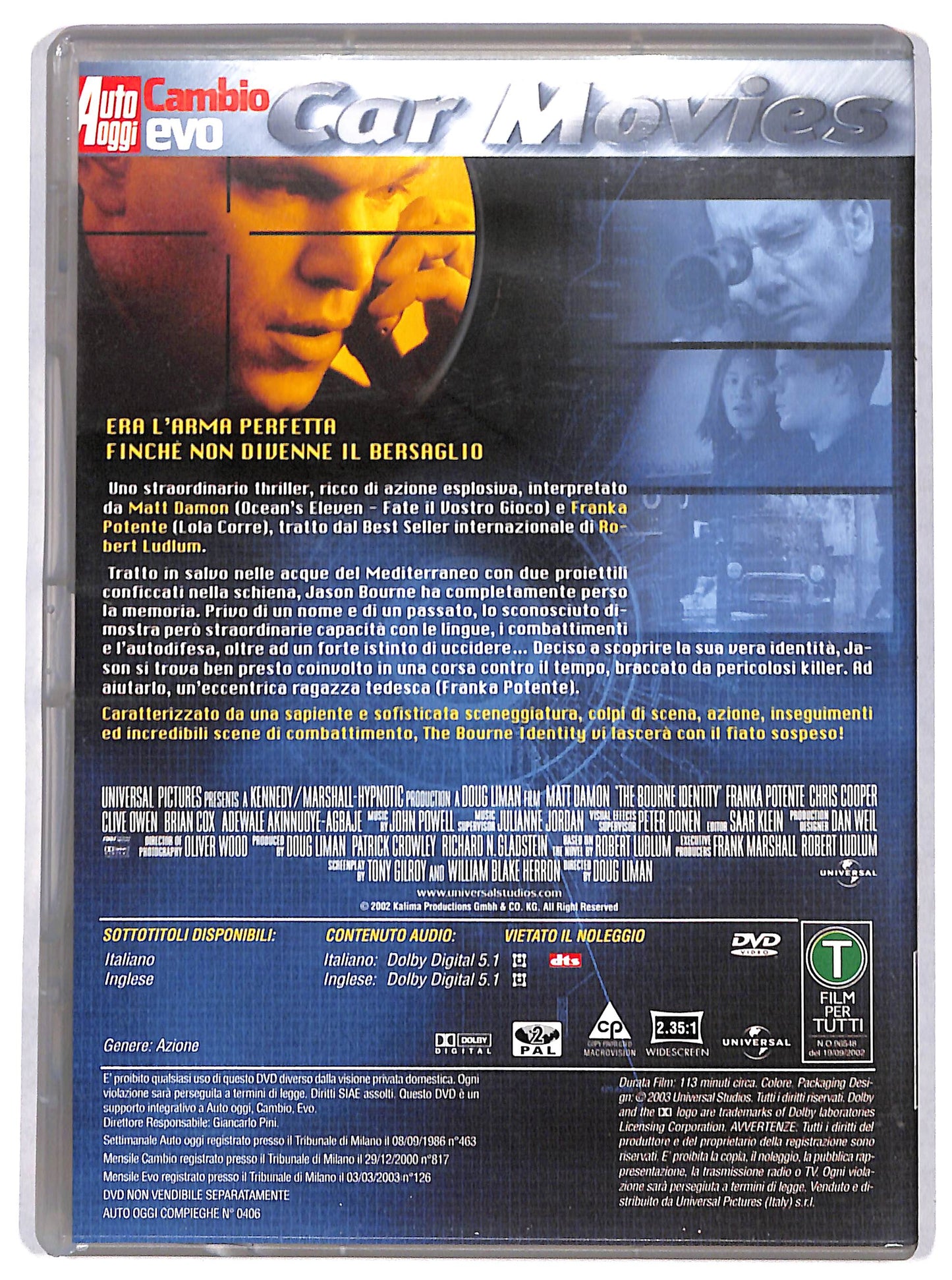 EBOND The Bourne Identity  EDITORIALE DVD D726564