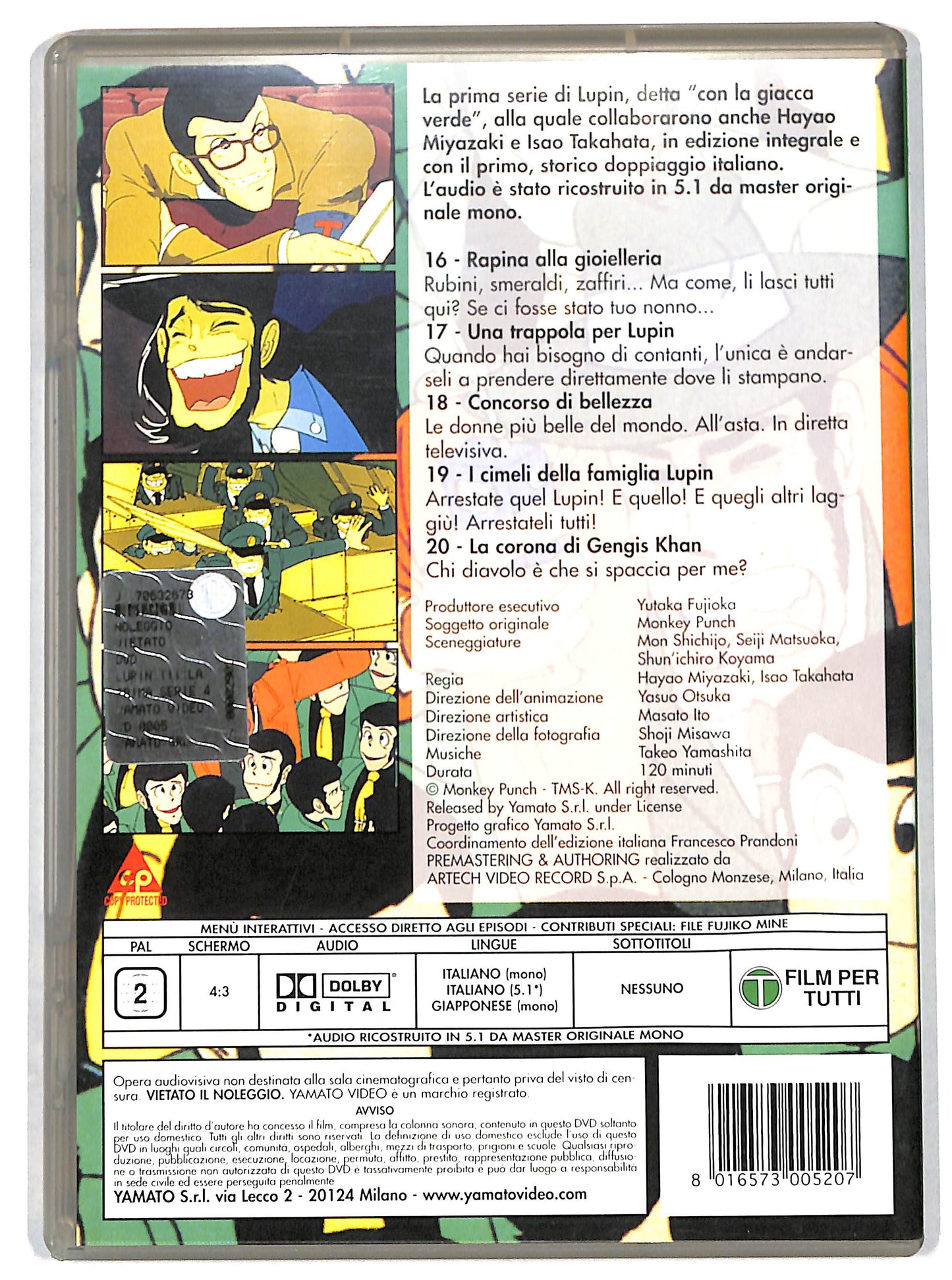 EBOND Lupin III - File 4 Episodi 16 - 20 DVD D726716
