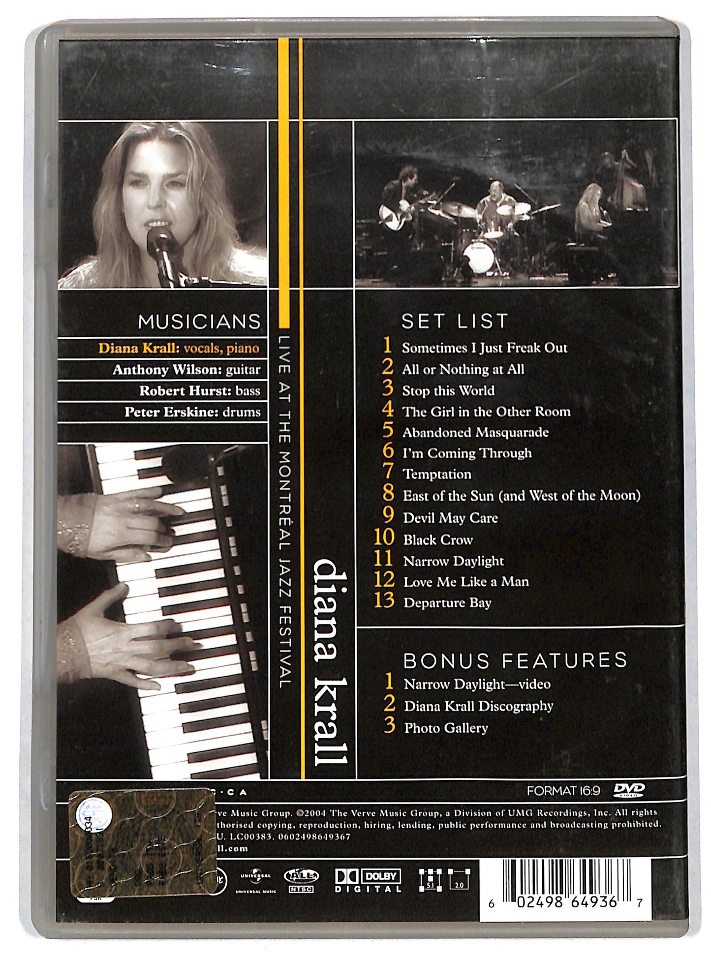 EBOND Diana Krall – Live At The Montreal Jazz Festival DVD D726756