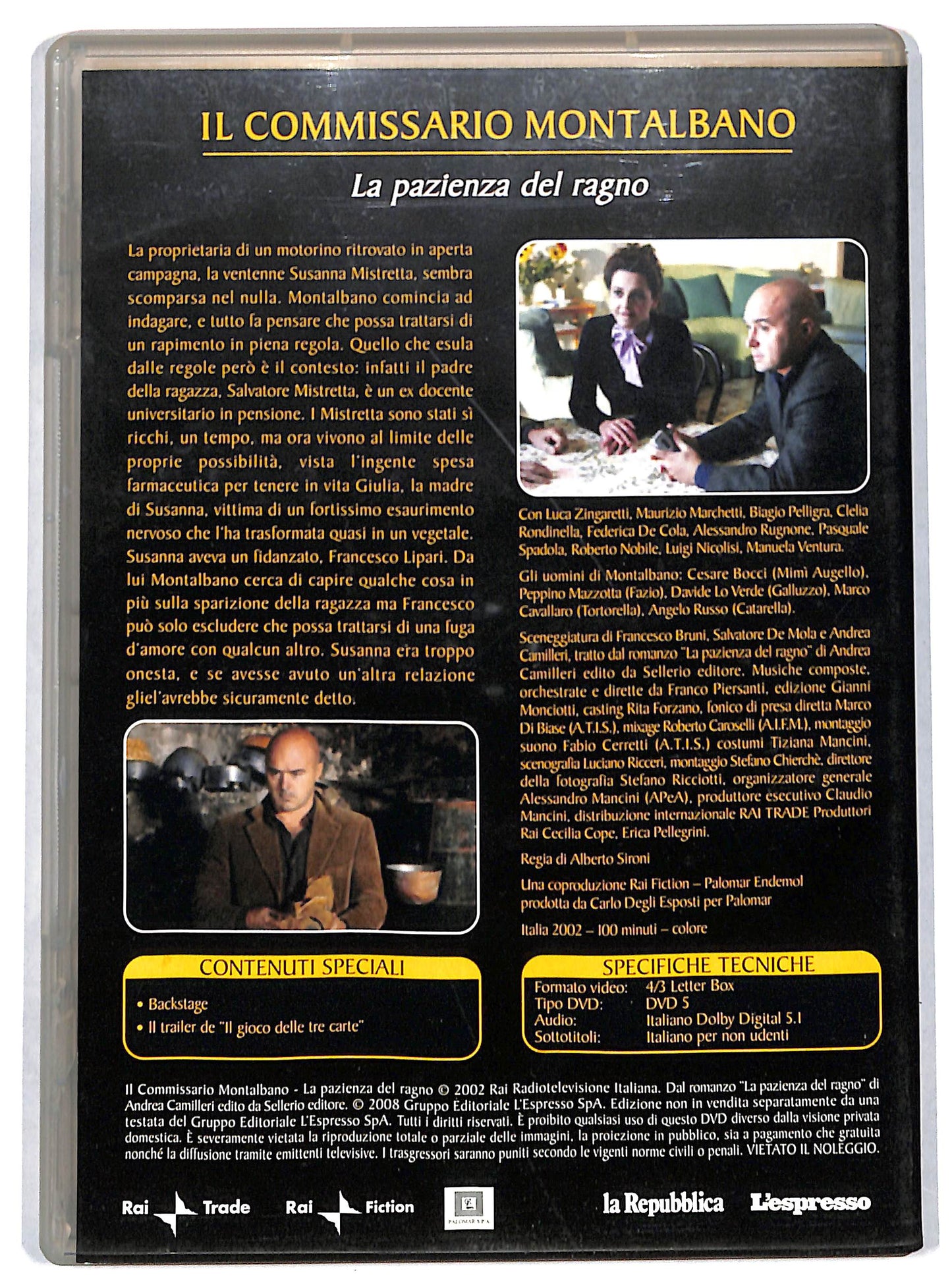 EBOND Il Commissario Montalbano - La Pazienza Del Ragno DVD Editoriale EDITORIALE D727237