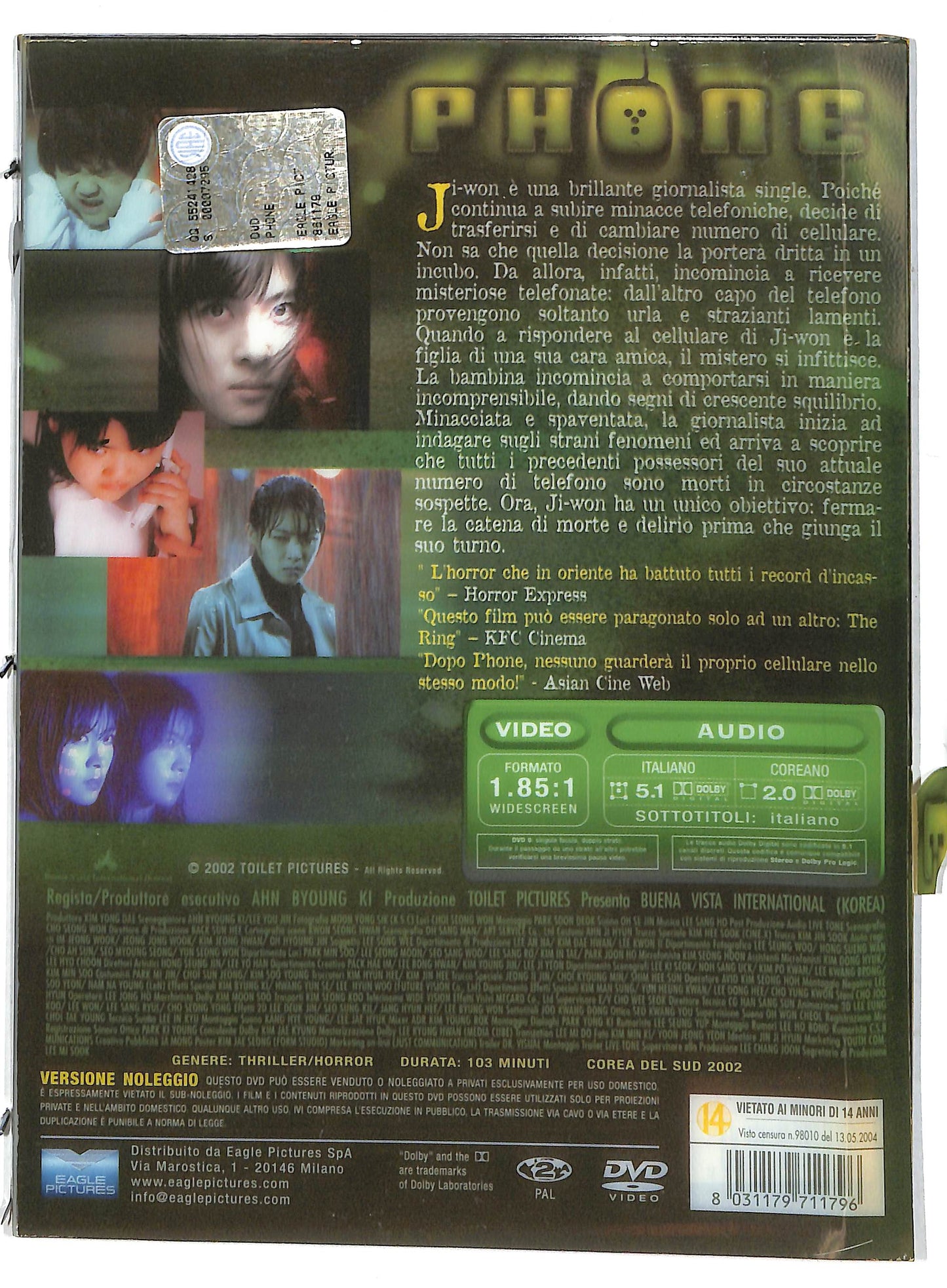 EBOND Phone Il Terrore Corre Sul Filo Del Telefono Digipack DVD DIGIPACK D727508