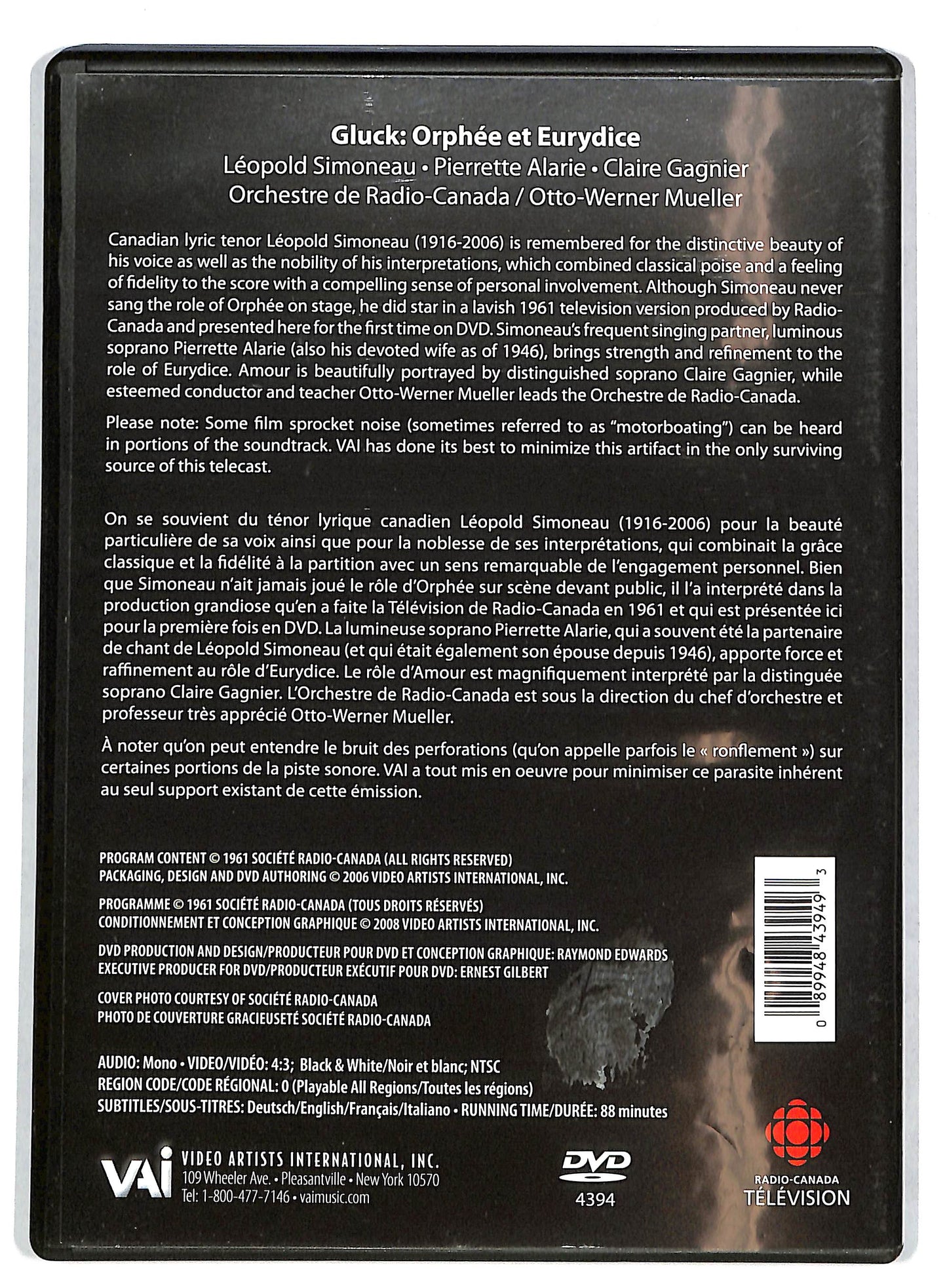 EBOND Orphee Et Eurydice - Gluck DVD D727834
