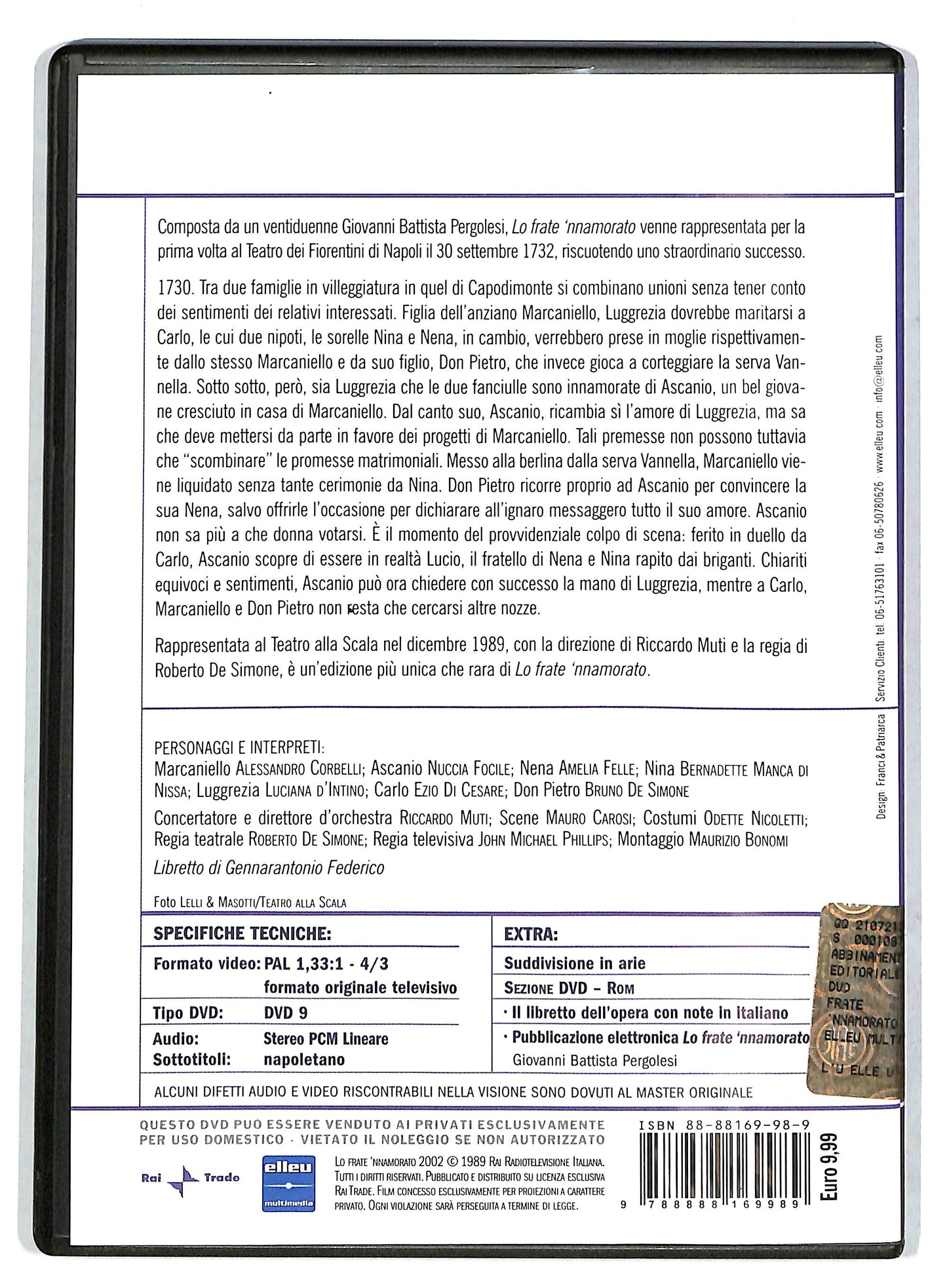 EBOND Lo Frate'nnmorato EDITORIALE DVD D727921