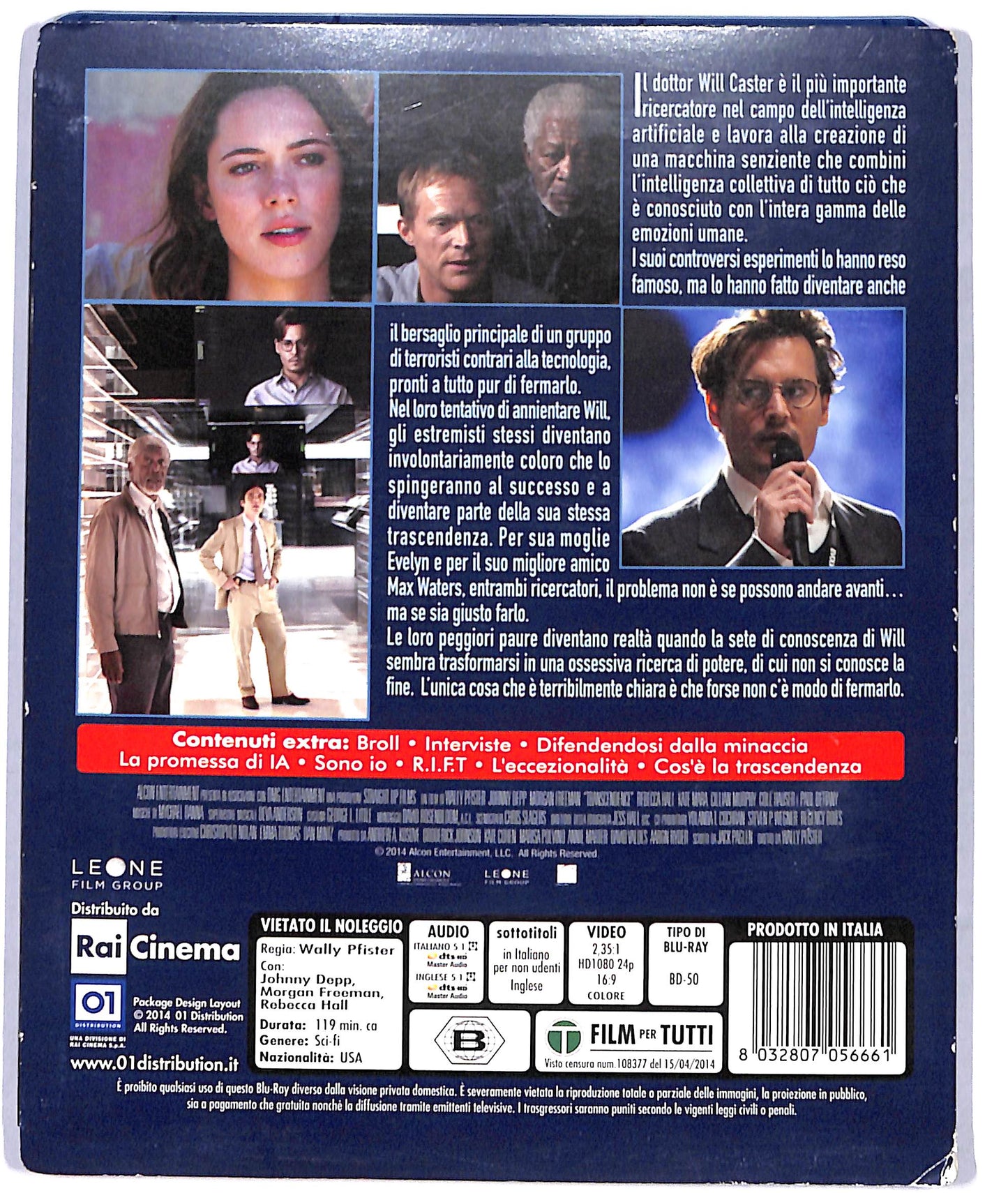 EBOND Transcendence SLIPCASE BLURAY D728244