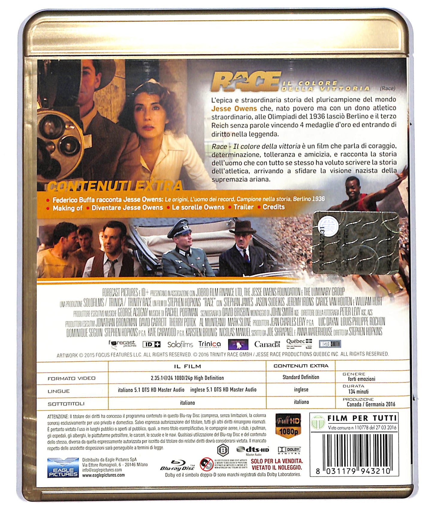 EBOND Race - Il colore della vittoria Noleggio BLURAY NOLEGGIO BLURAY D728277