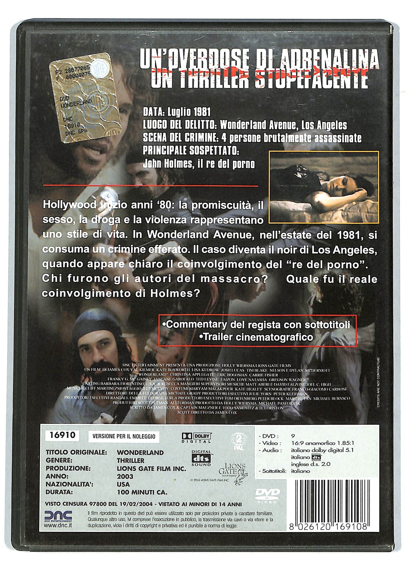 EBOND Wonderland - Massacro a Hollywood DVD D728552