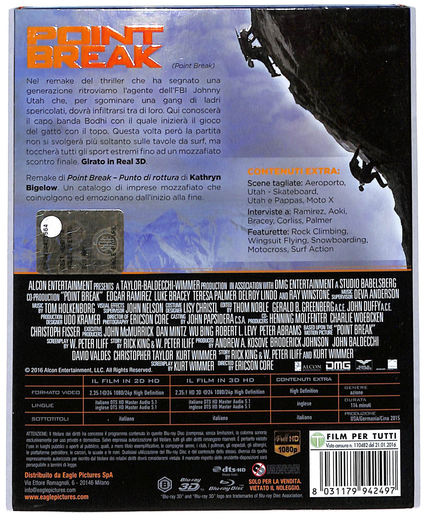 EBOND Point Break BLURAY 3d + BLURAY D729170