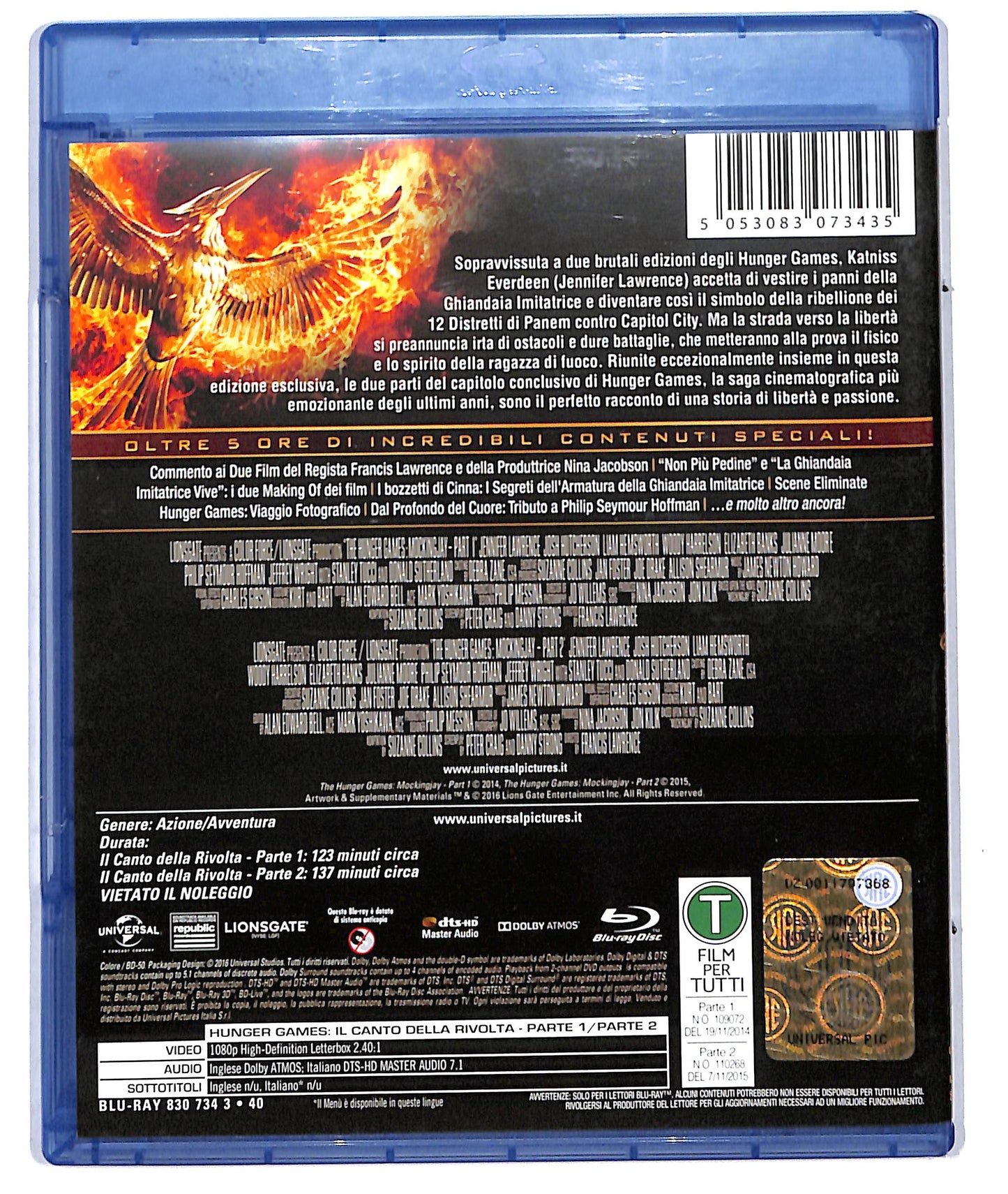 EBOND Hunger games - il canto della rivolta - parte 1 e 2  BLURAY  BLURAY BLURAY D729203