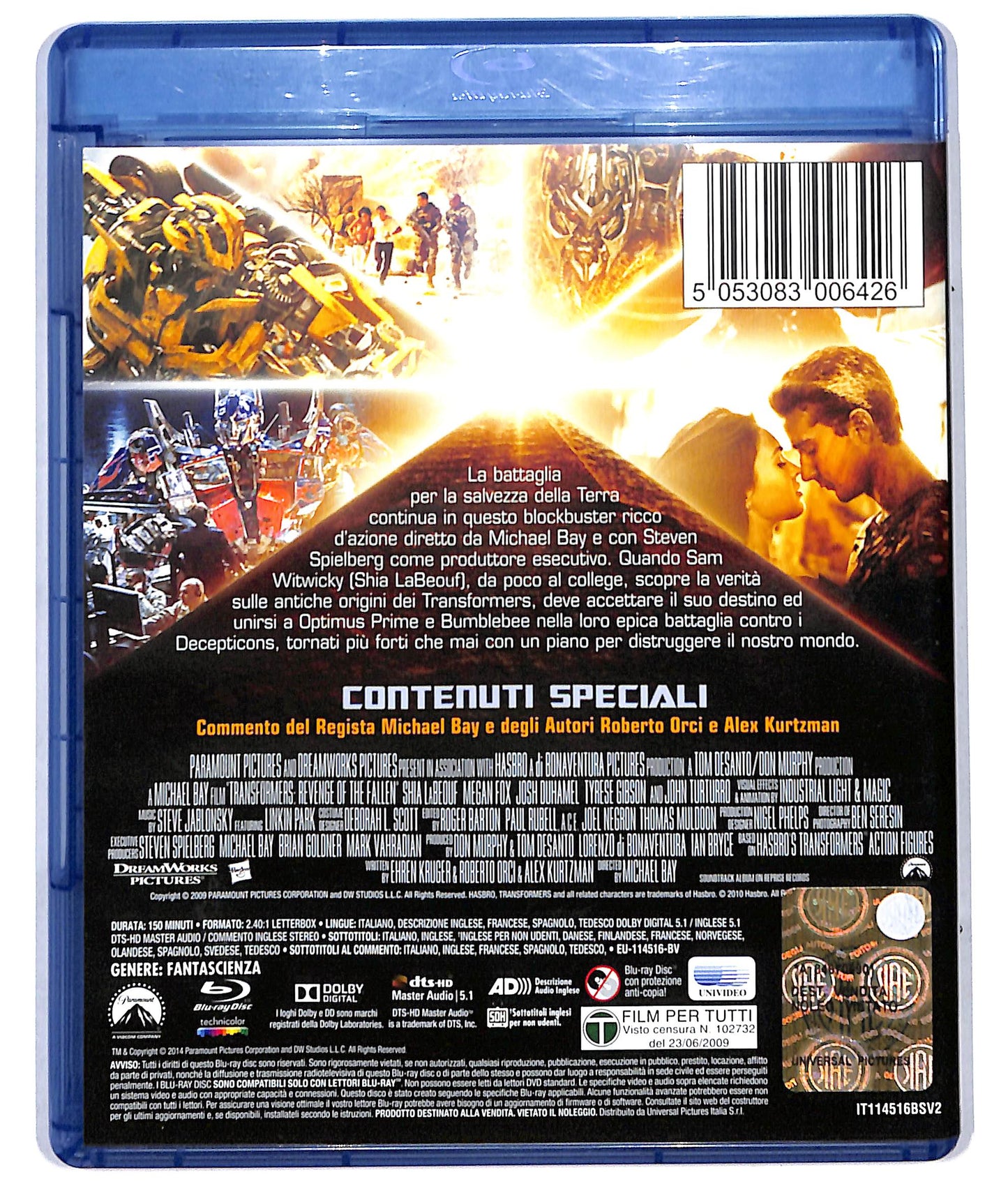 EBOND Transformers - La vendetta del caduto BLURAY D729212