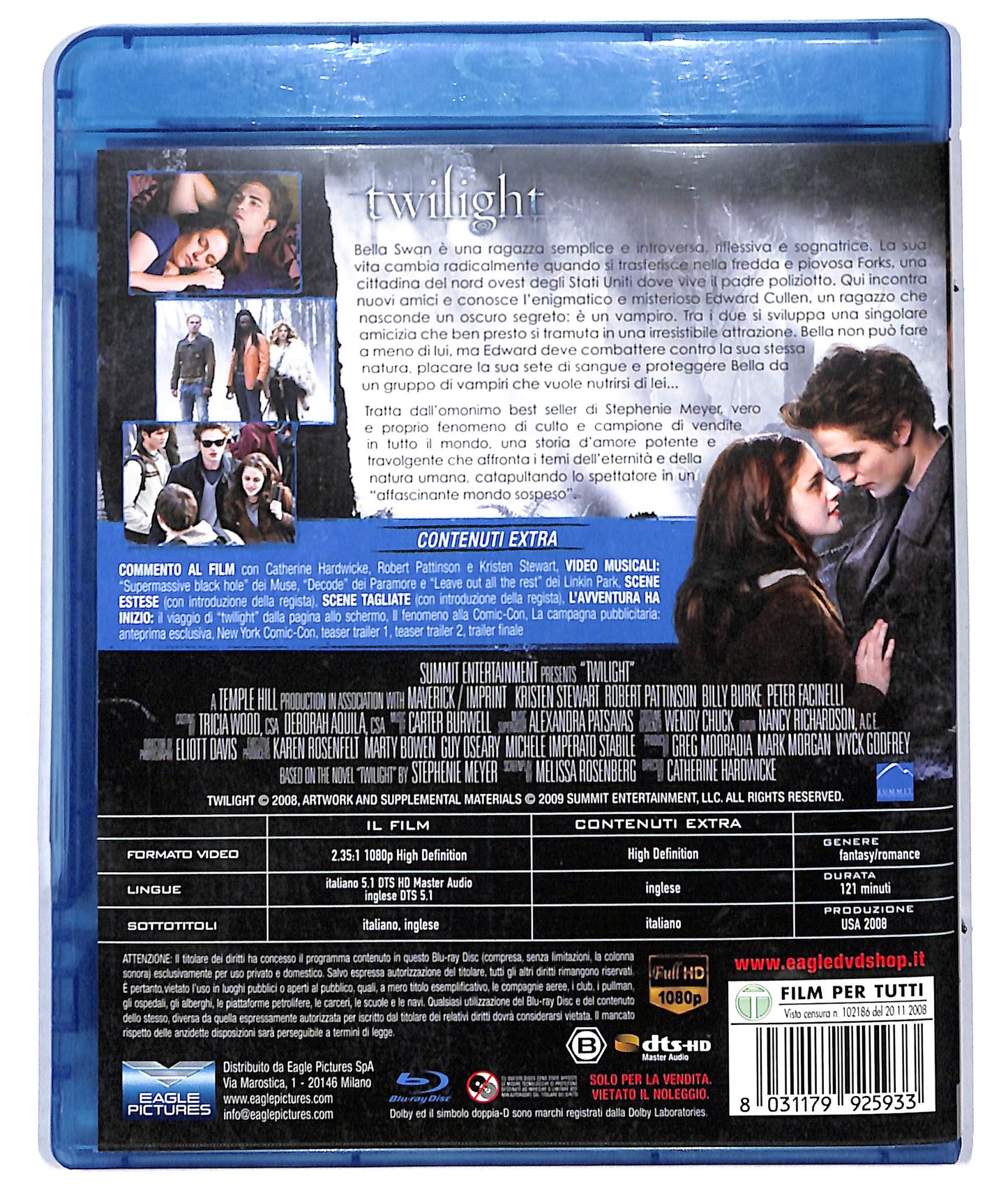 EBOND Twilight  EDIZIONE SPECIALE  Slipcase BLURAY SLIM BLURAY D729218