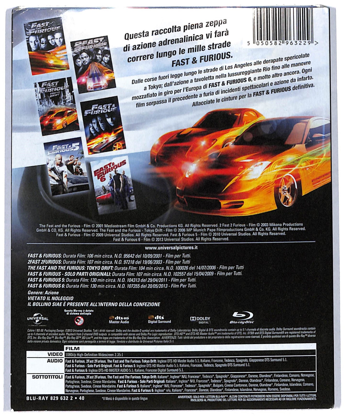 EBOND Fast e Furious 6 Film Collection BLURAY D729277