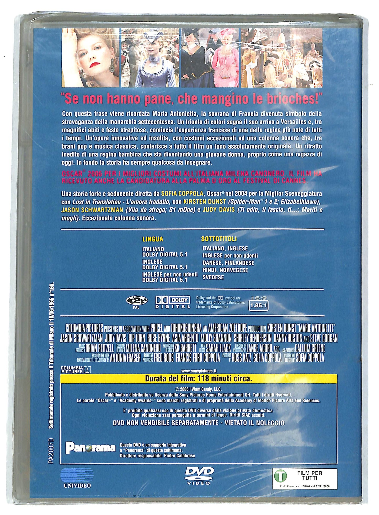 EBOND Marie Antoniette EDITORIALE DVD D729607
