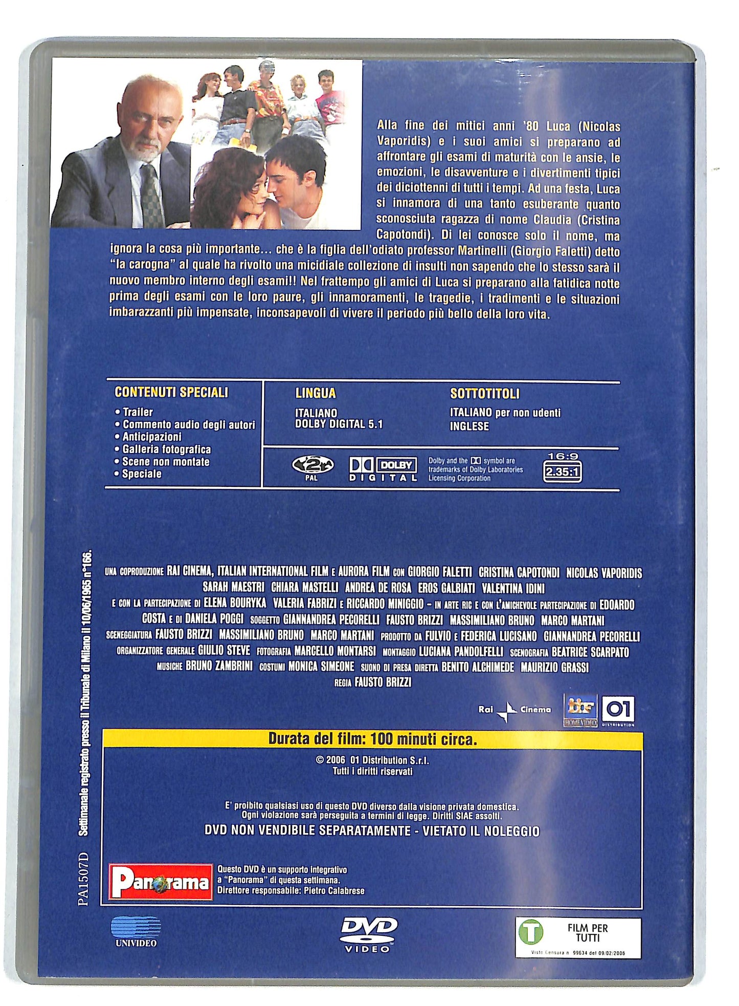 EBOND Notte Prima Degli Esami DVD Editoriale EDITORIALE D729638