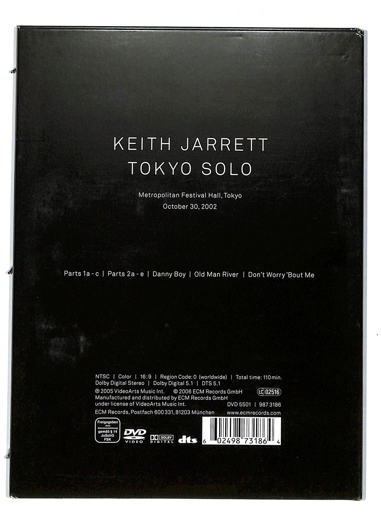 EBOND Keith Jarrett - Tokyo Solo DVD Digipack DIGIPACK D729912