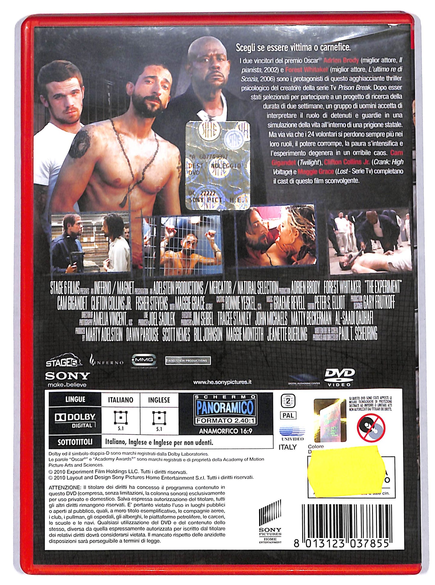 EBOND The Experiment NOLEGGIO DVD D730246