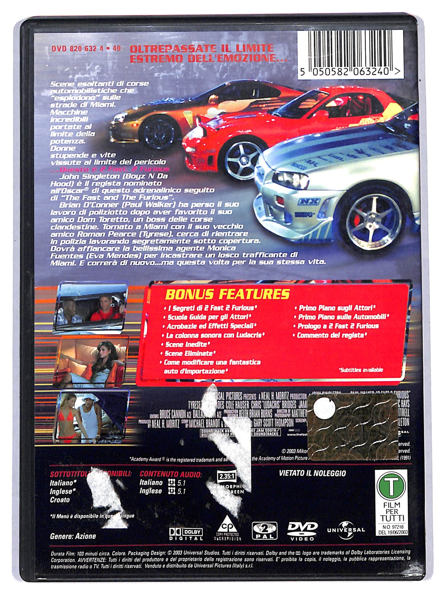 EBOND 2 Fast 2 Furious DVD D730413