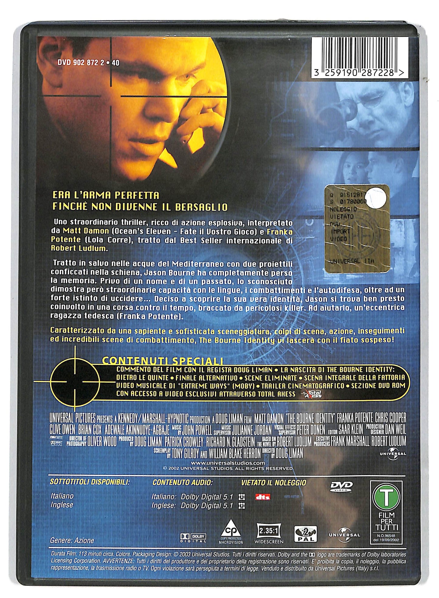 EBOND the bourne identity DVD D730712